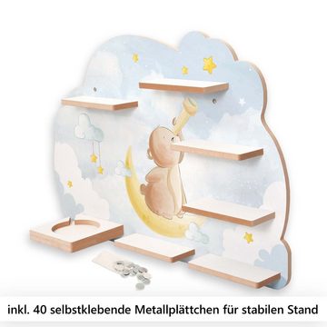 Kreative Feder Wandregal MUSIKBOX-REGAL Kleiner Entdecker, für TONIE-BOX und TONIES inkl. 40 Metallplättchen