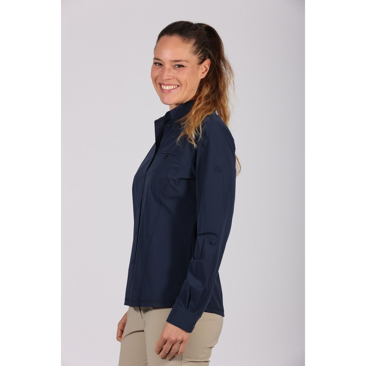 Maul Sport® Outdoorbluse Hochalm 4XT - SP - 1/1 Krempelbluse Schnelltrocknende Damenbluse mit Insect Shield® Technologie und