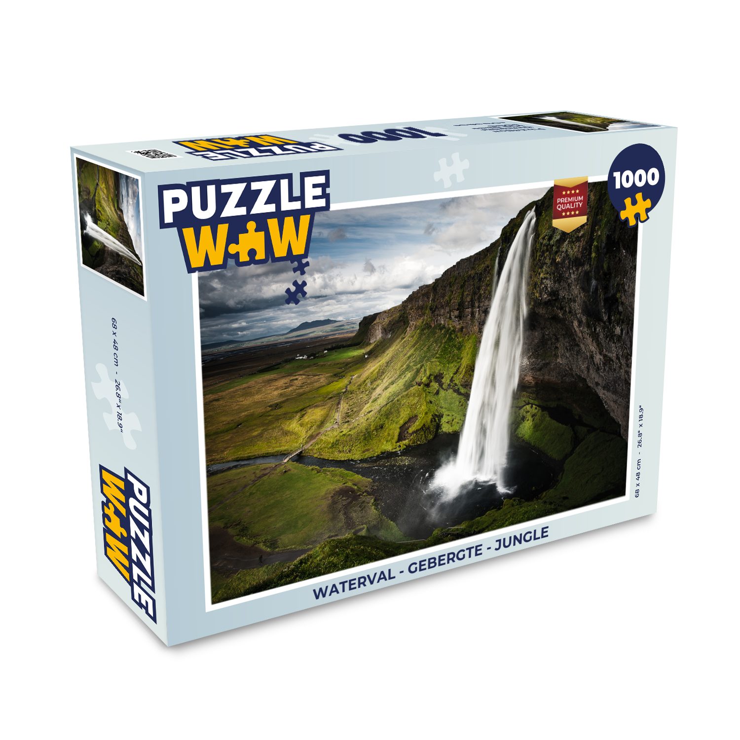 MuchoWow Puzzle Wasserfall - Berg - Dschungel, 1000 Puzzleteile, Foto-Puzzle,  Bilderrätsel, Puzzlespiele, Klassisch