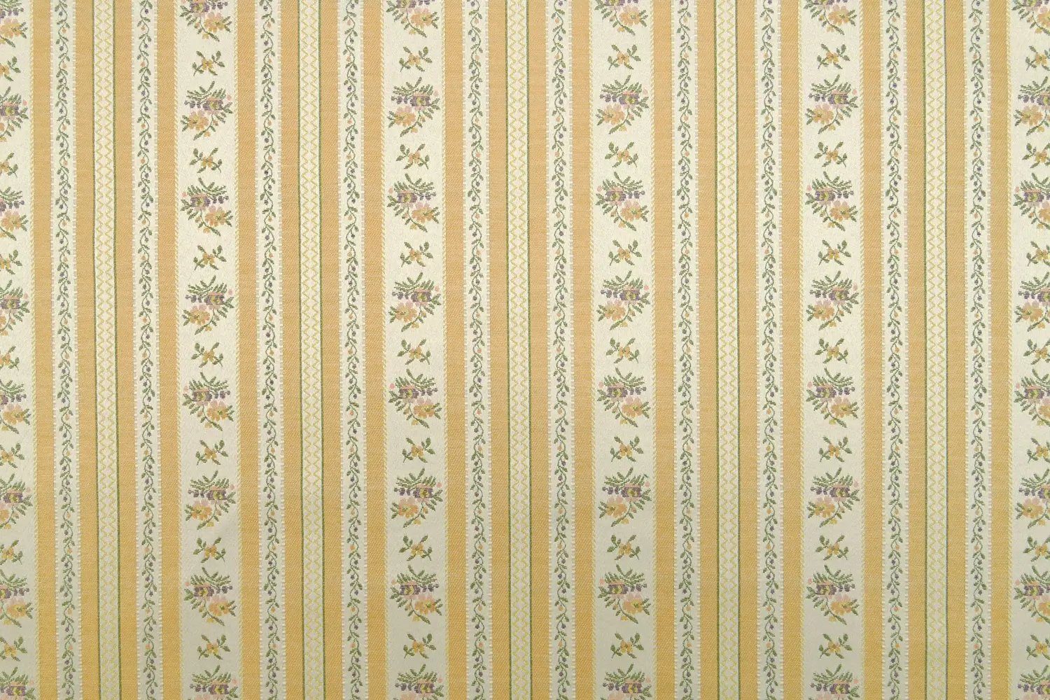 Stofferia Stoff Polsterstoff Jacquard Biedermeier Streifen Latina Gold, Meterware