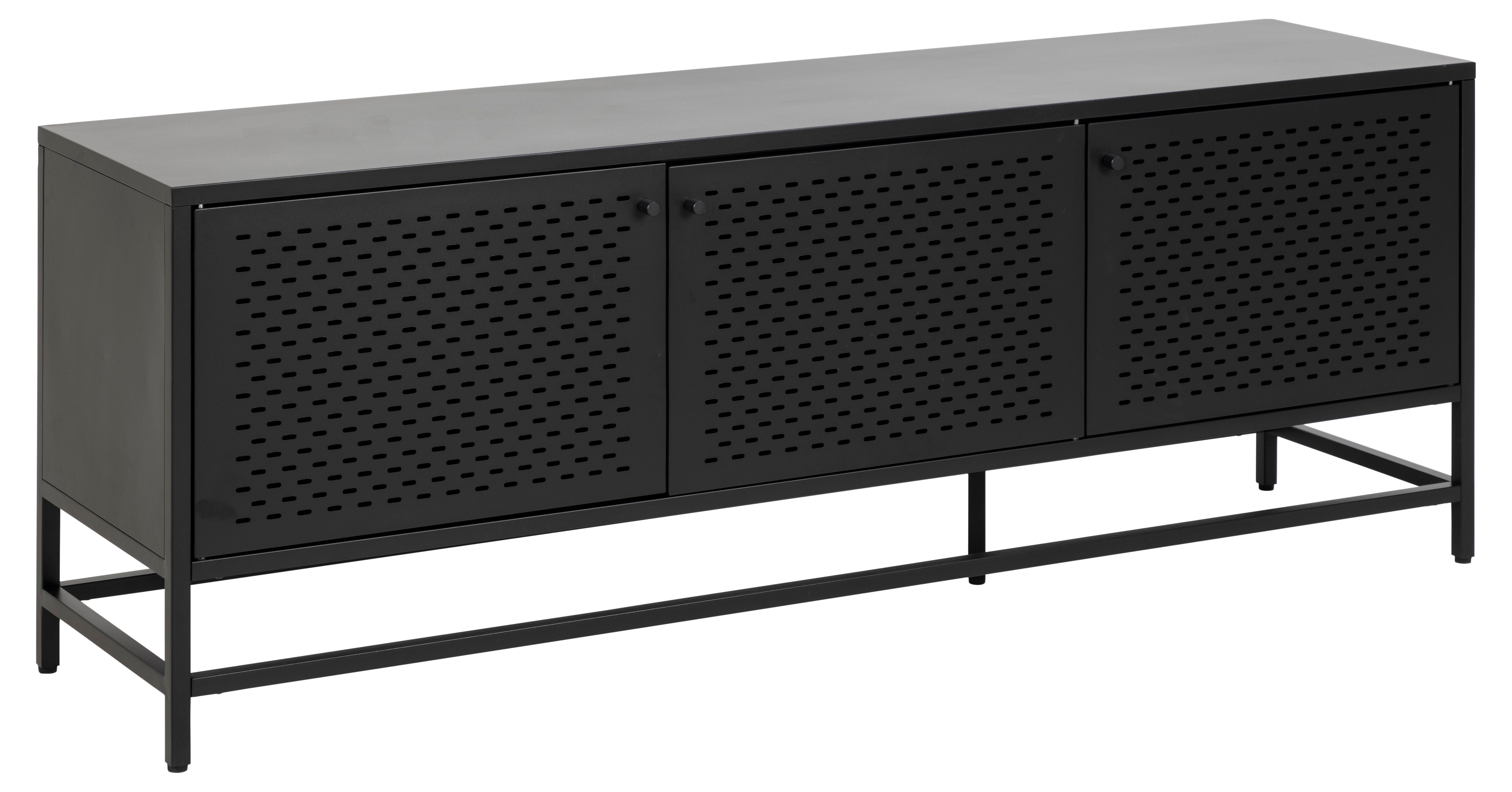 ebuy24 Sideboard Newcastle Sideboard L160 mit 3 Gittertüren Metall