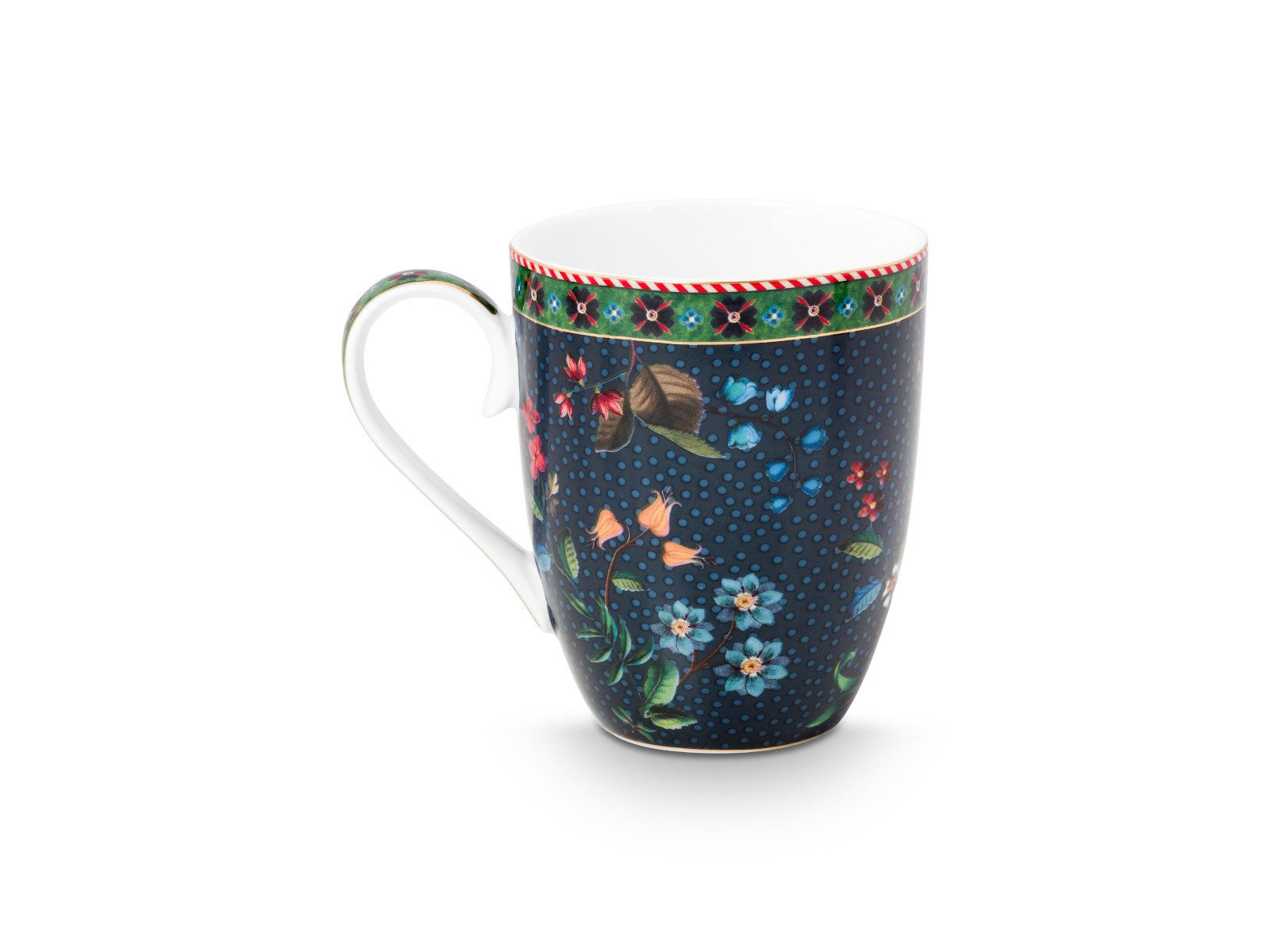 PiP Studio Becher Berry Blues Henkelbecher blau 350ml, Porzellan
