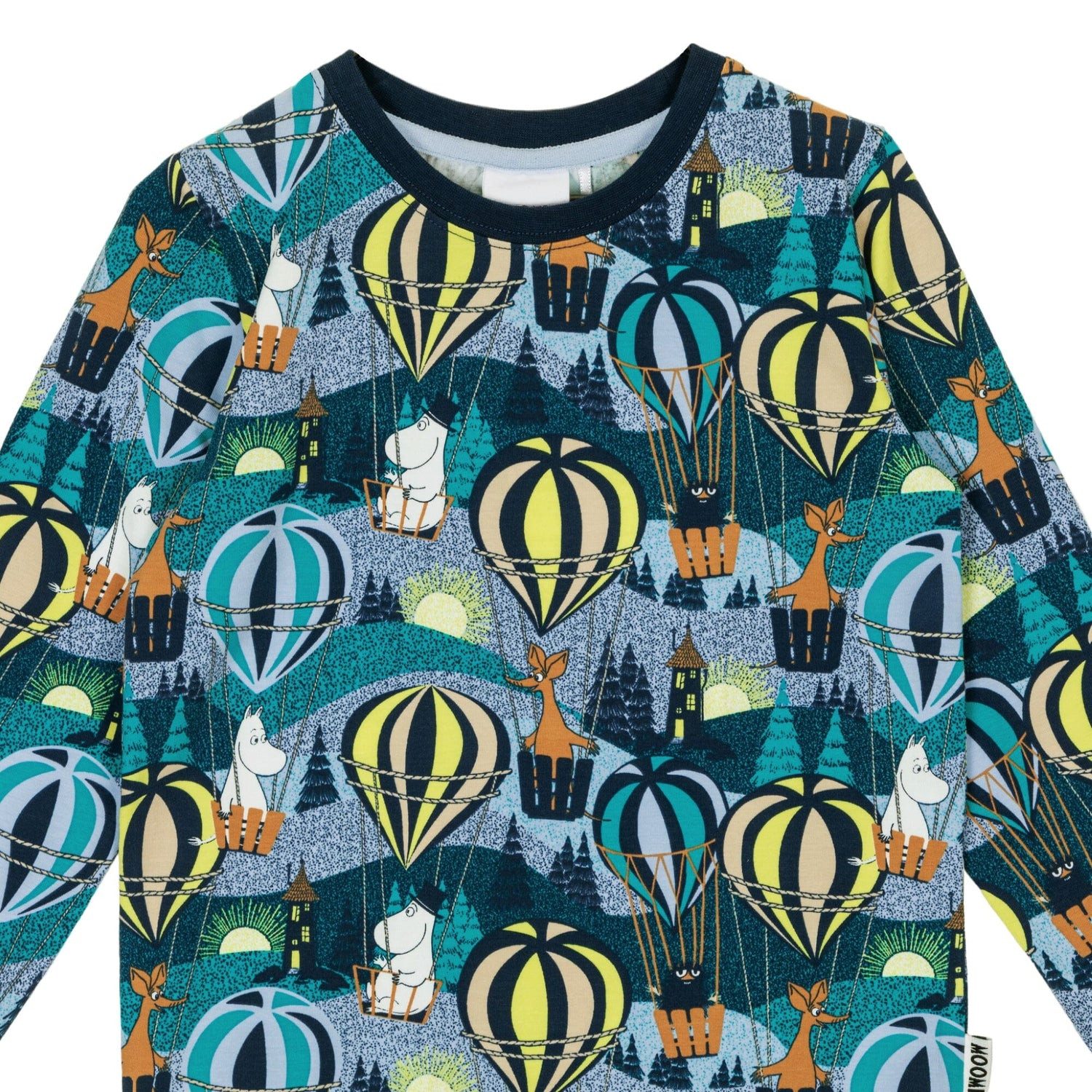 Moomin by Martinex Langarmshirt Moomin Langarmshirt „Early Flight“ – Blue - Allover-Print