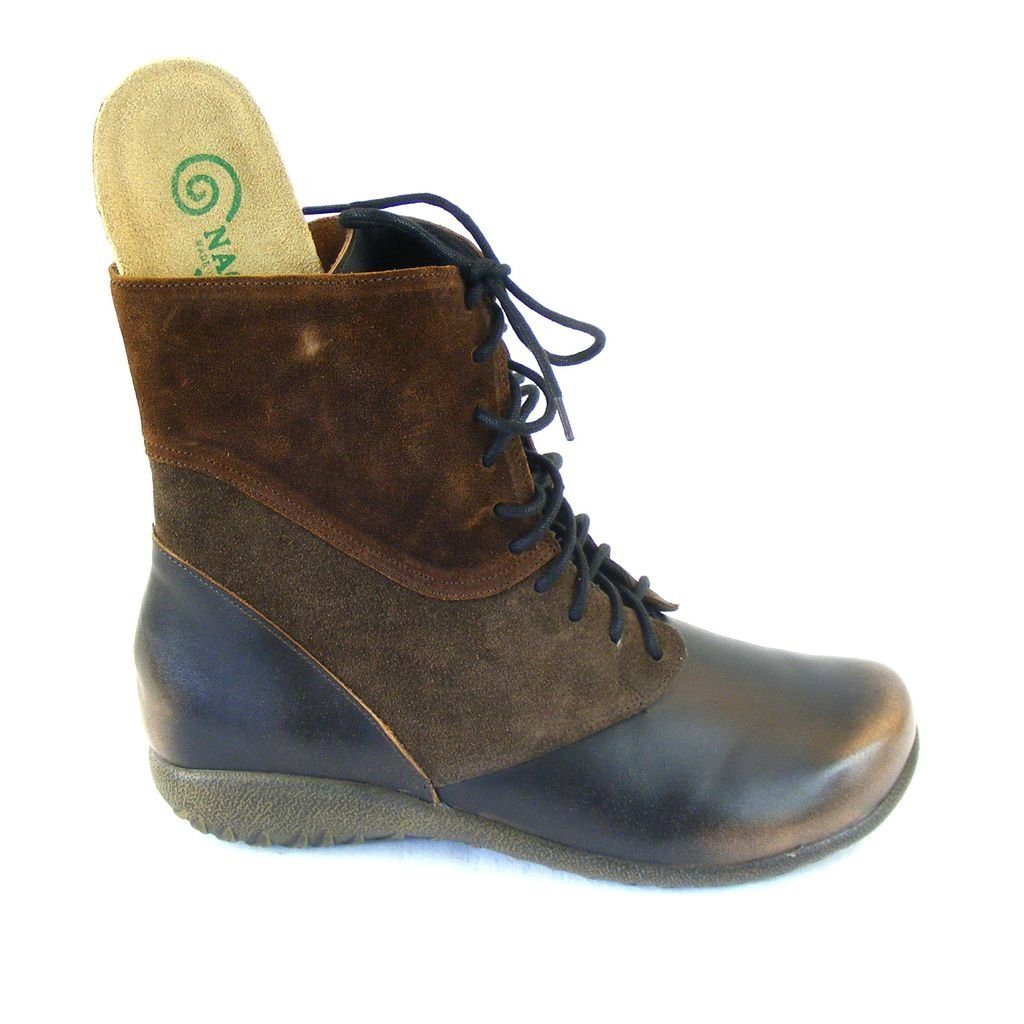 Fußbett Atopa Naot 17222 Schuhe NAOT Damen Stiefelette Leder combi Stiefeletten braun