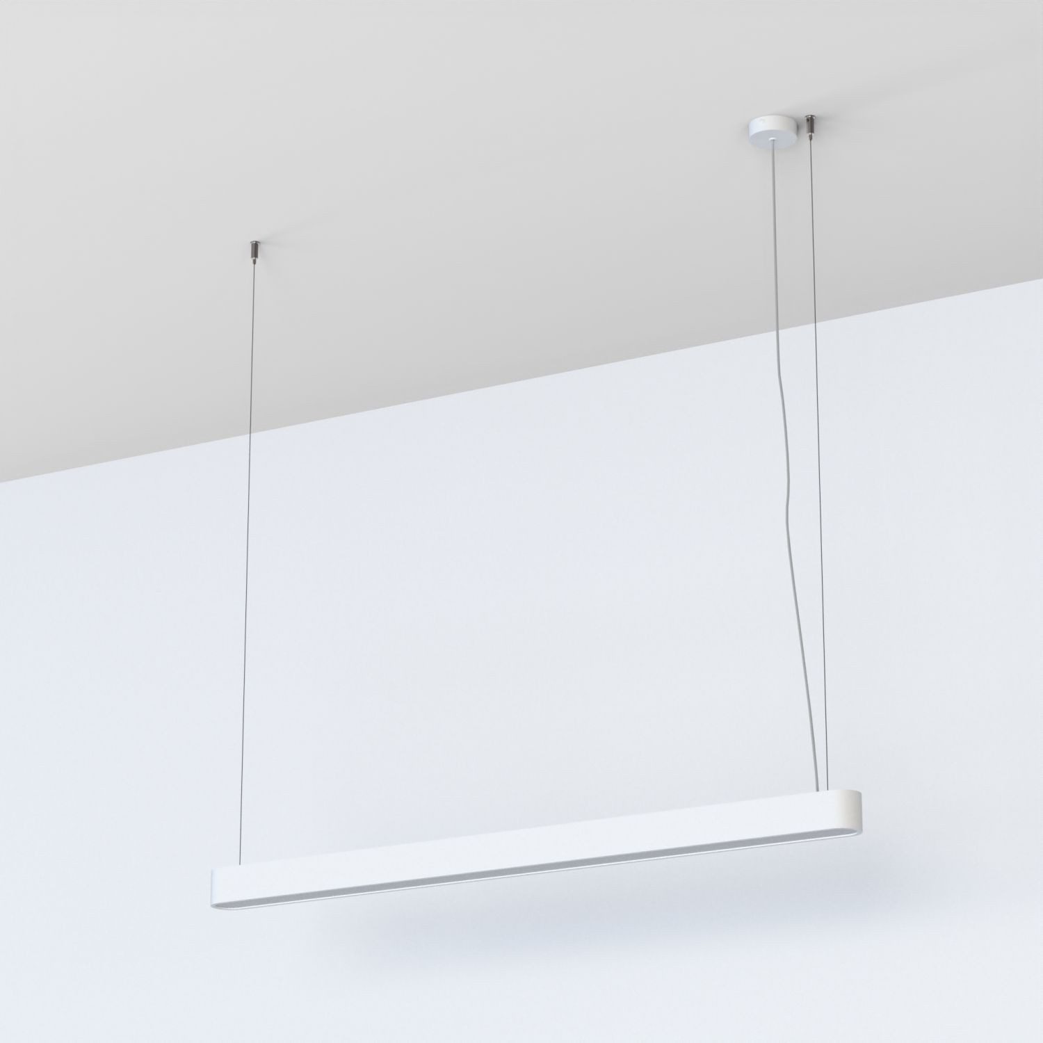 Licht-Erlebnisse Pendelleuchte SOFT, Warmweiß, Aluminium warmweißes Licht 3000 K 3200 lm H: max. 156 cm Weiß Modern