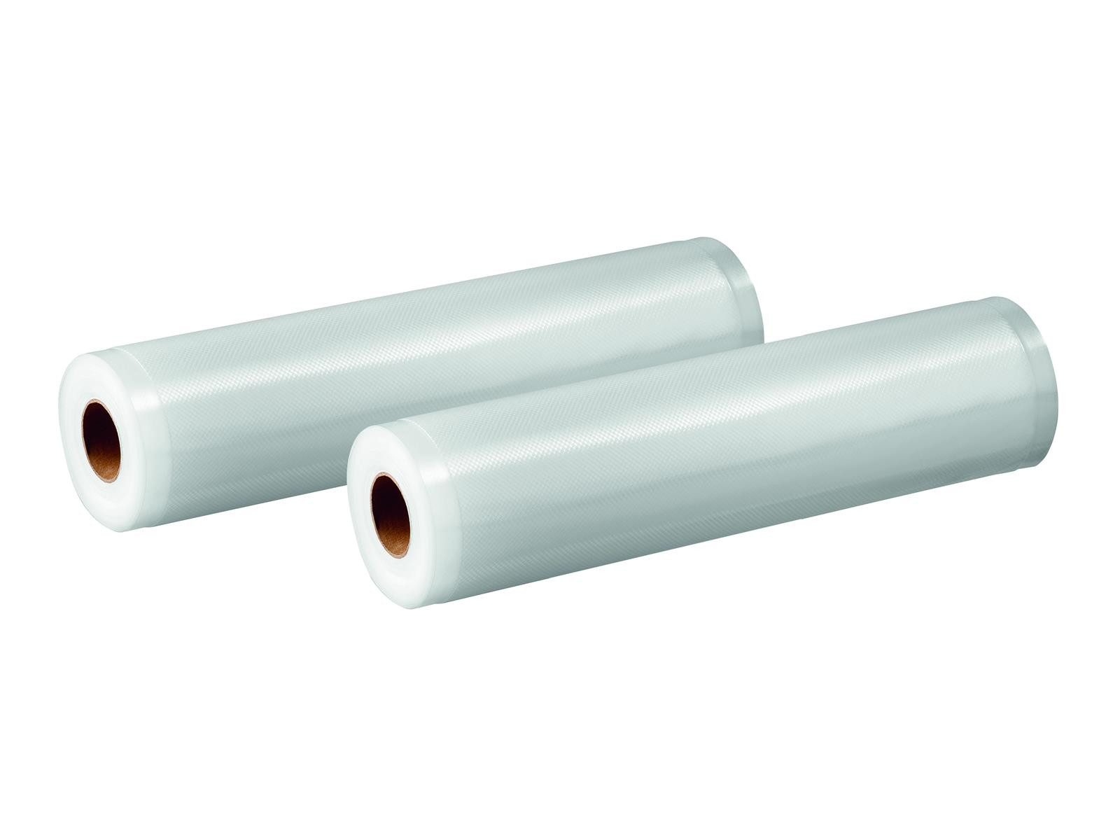 Bartscher Vakuumier-Folienrollen Vakuumierfolienrollen-Set (2 Rollen), 220, Breite 22 cm, 300418