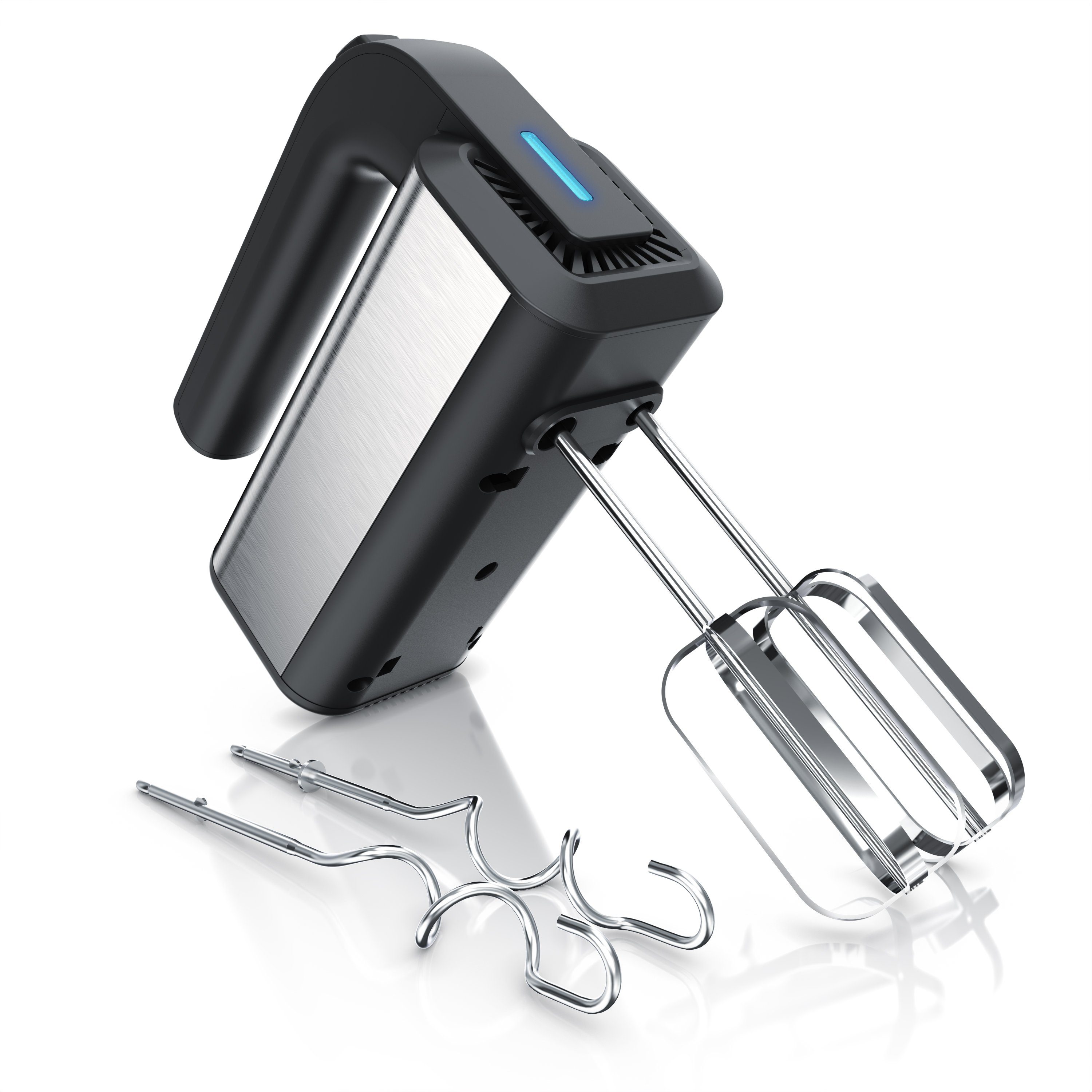 Handmixer Handrührgerät, 5 Geschwindigkeiten, inkl. 2 Rührbesen & 2 Knethaken
