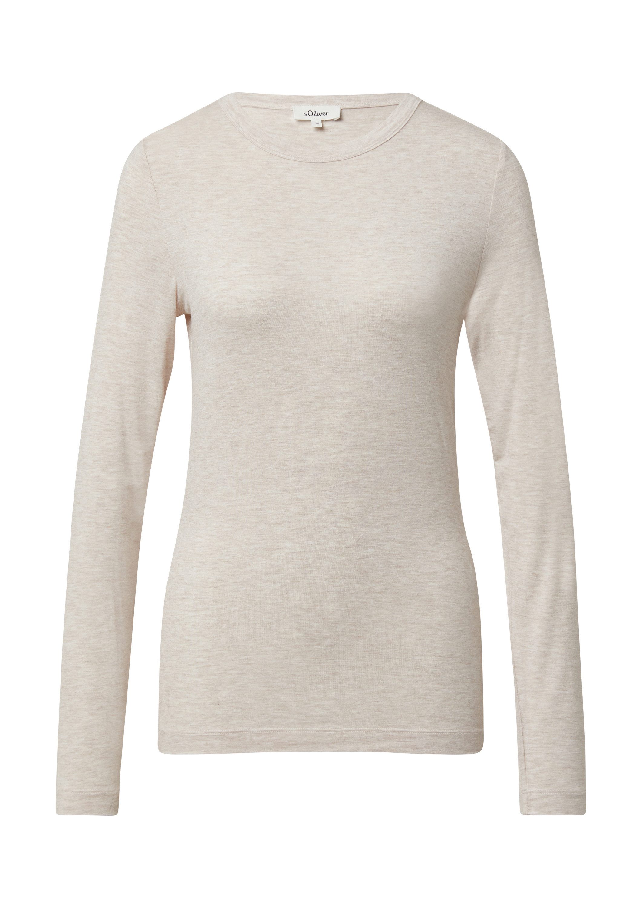 s.Oliver Langarmshirt T-Shirt Feines Longsleeve aus Viskosestretch im Slim günstig online kaufen
