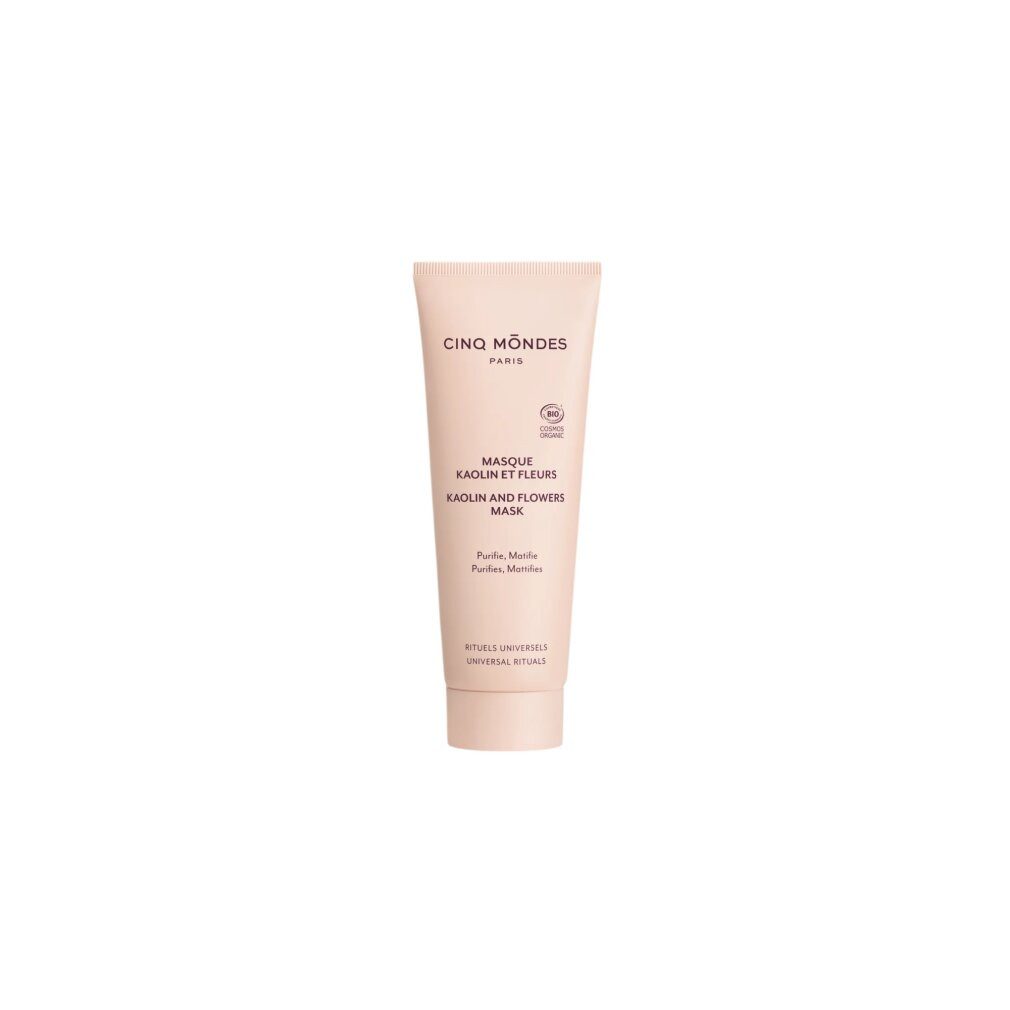 Cinq Mondes Gesichtspflege, Reinigende Crememaske mit Kaolin und Blumen, für Gesicht