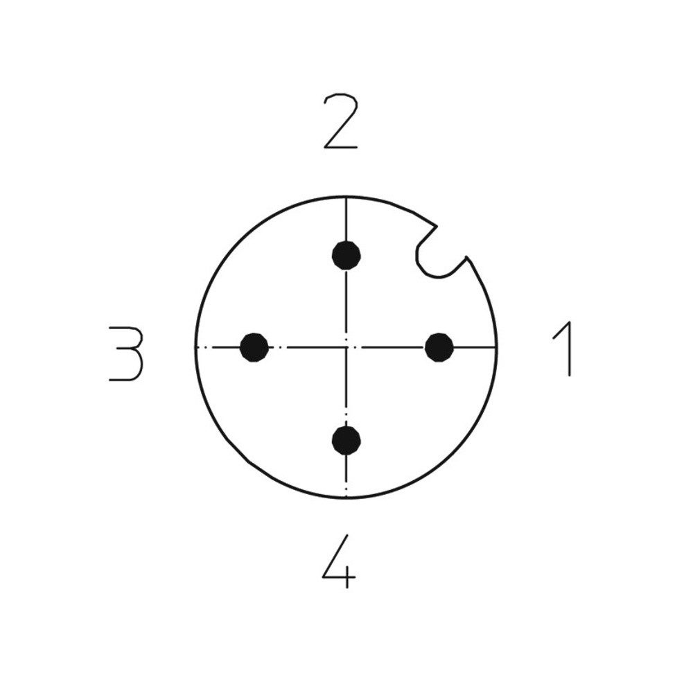 Lutronic Steckdose Lutronic 1084 Sensor-/Aktor-Steckverbinder, konfektioniert M12 Stecker, 1210 04 002 5m