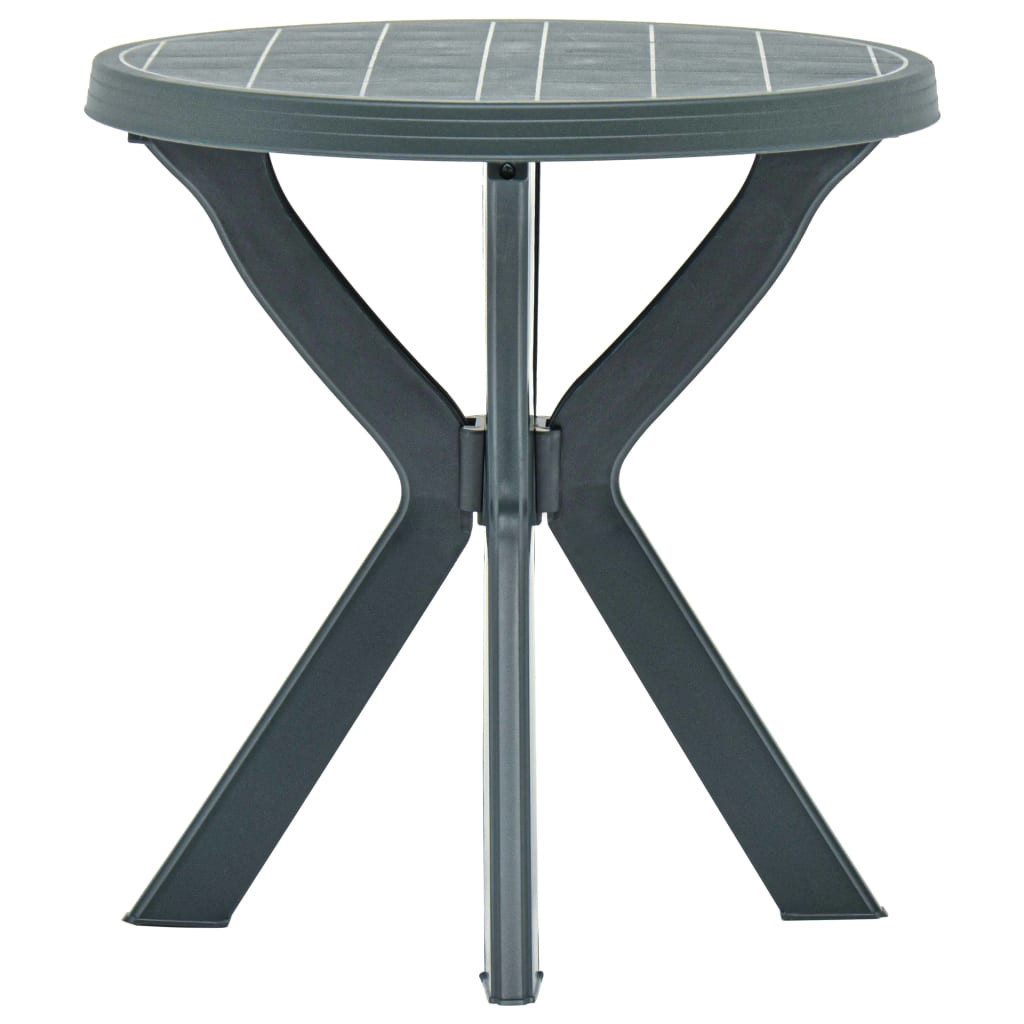furnicato Gartentisch Kunststoff Grün 70 x 72 cm (1-St), Witterungsbeständiger Outdoor-Tisch, pflegeleicht und montagefrei
