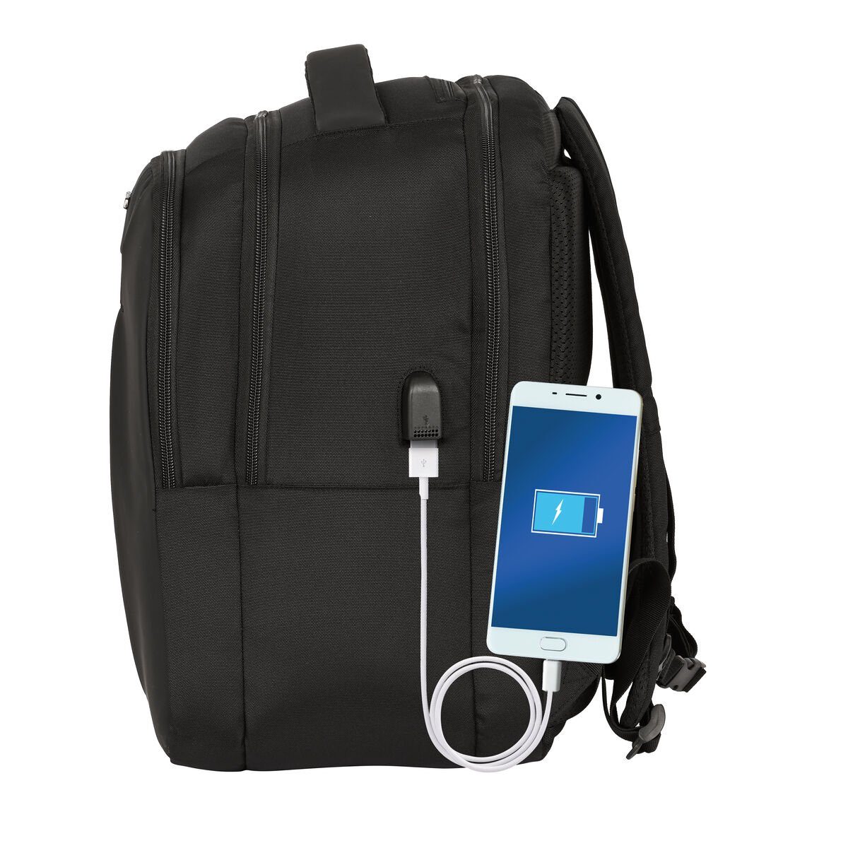 safta USB-Anschluss Business Rucksack mit Laptop- Safta Schwarz 3 und Tablet-Rucksack