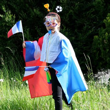 GalaxyCat Kostüm Frankreich Fan Set für Kinder, Fußball EM 2024, 11-teilig, Fan Paket Frankreich