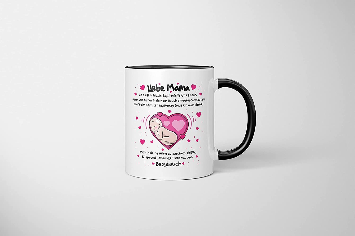 TassenTicker Tasse LIEBTASTISCH - werdende Mama 330ml Mama, eine Liebe Schwarz -Geschenk Muttertag - für