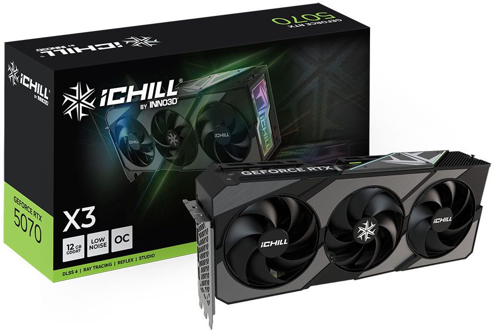Inno3D iChill GeForce RTX 5070 X3 12 GB Grafikkarte (12 GB, GDDR7)