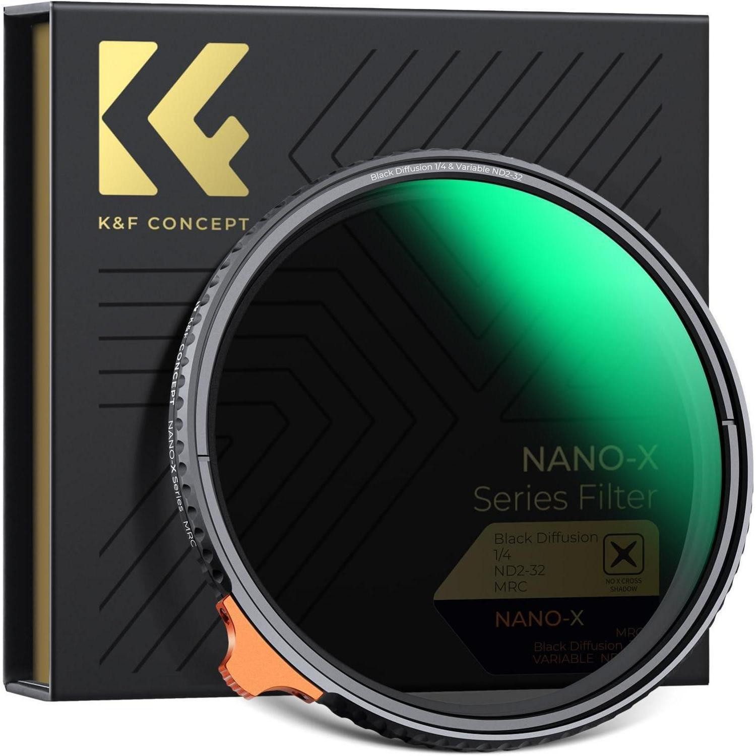 LuxusKollektion 82mm Black Mist 1/4 ND2-ND32 Filter 2-in-1 Multifunktionaler Variable Graufilter