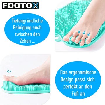 MAVURA Fußbürste FOOTOX Silikon Fußwaschbürste Duschmatte Fuß Massage Bürste, Fußmassagegerät Reinigung Fußreiniger Fußpflege Peeling