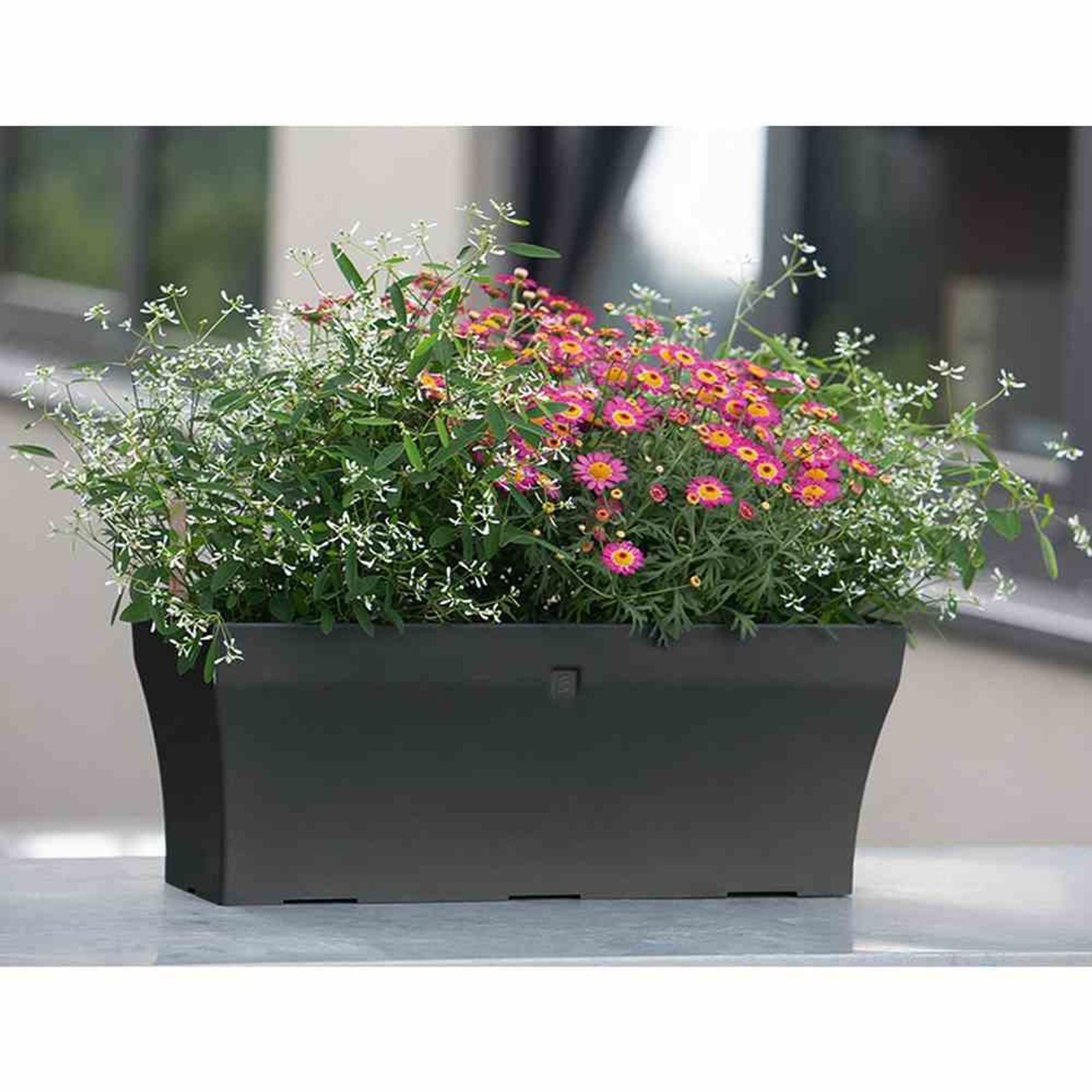 Geli Pflanzkübel Bewässerungskasten NEO-Line, 50 cm, anthrazit