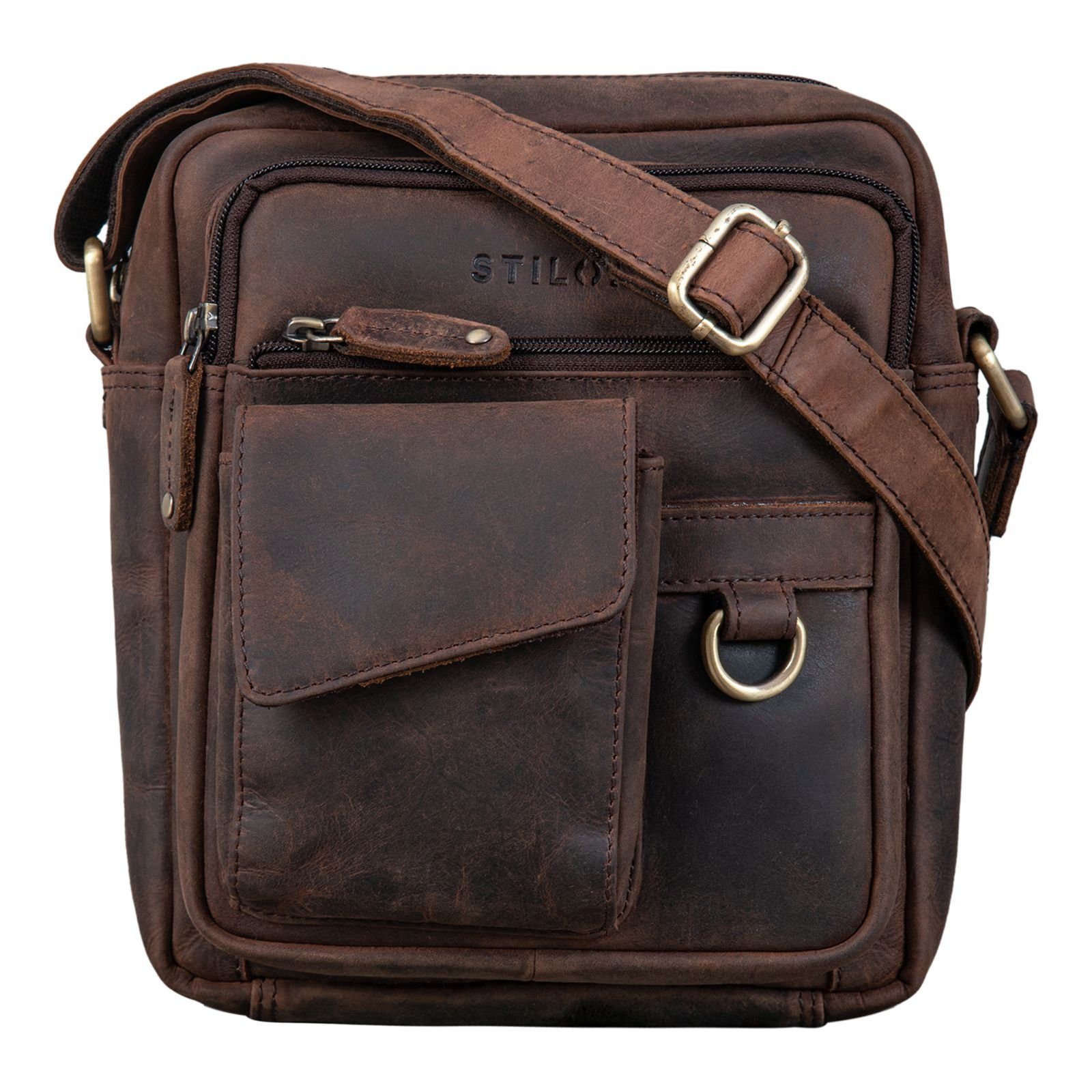 STILORD Schultertasche "Ryan" Crossbody Tasche Herren Leder zum Umhängen Vintage Ledertasche