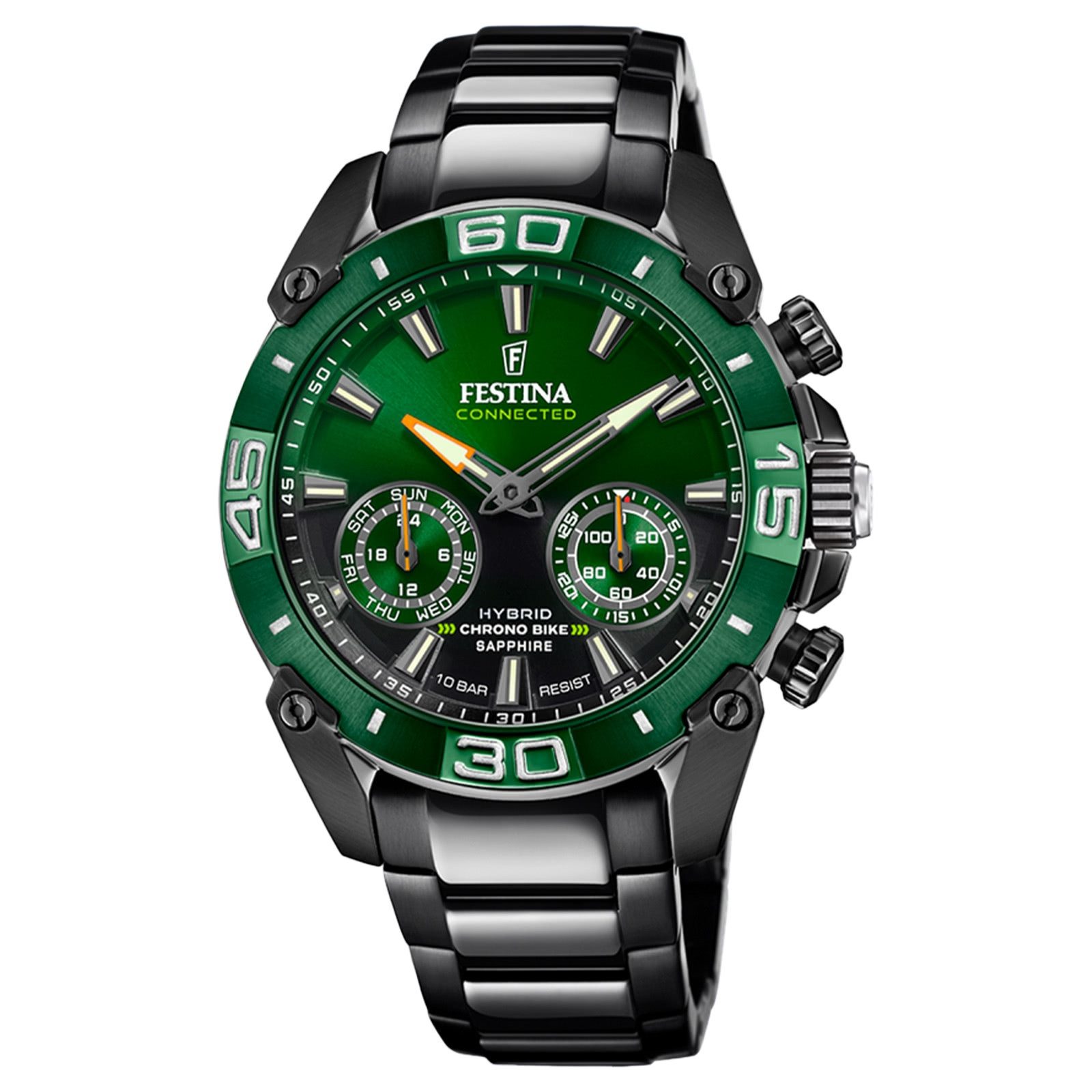 Festina Chronograph Festina Herrenuhr Edelstahl schwarz, (Chronograph), Her günstig online kaufen