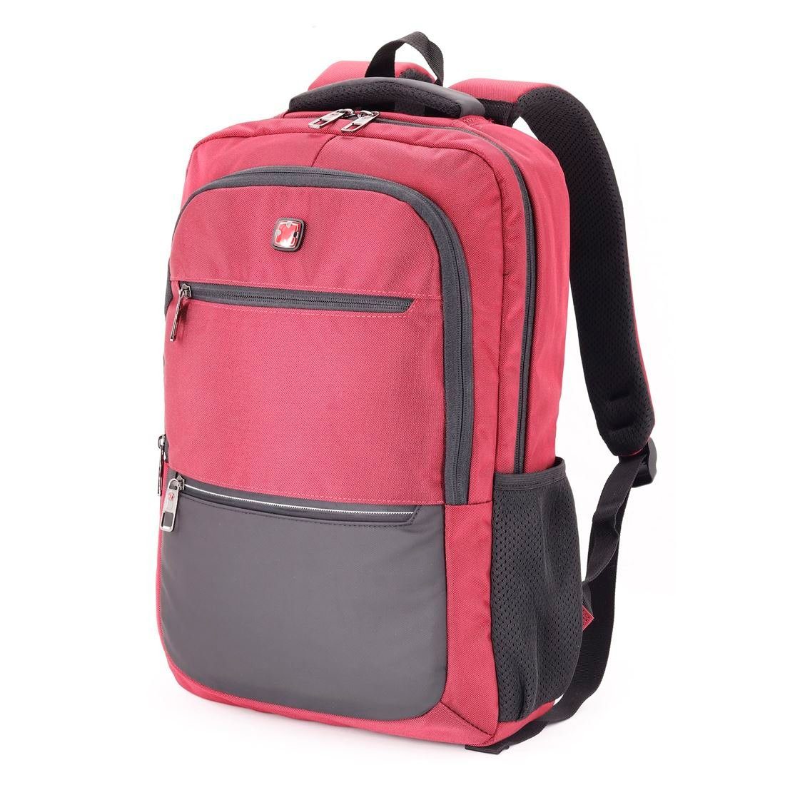 SHG Schulrucksack Freizeitrucksack Sportrucksack Laptoprucksack Cityrucksack (Farbe Rot, Cityrucksack Backpack Notebook_Rucksack 15,6), Schule Schulanfang Rucksack Freizeit Uni