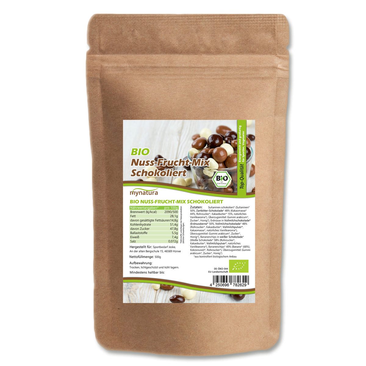 Mynatura Riegel Mynatura Bio Nuss-Fruchtmischung schokoliert