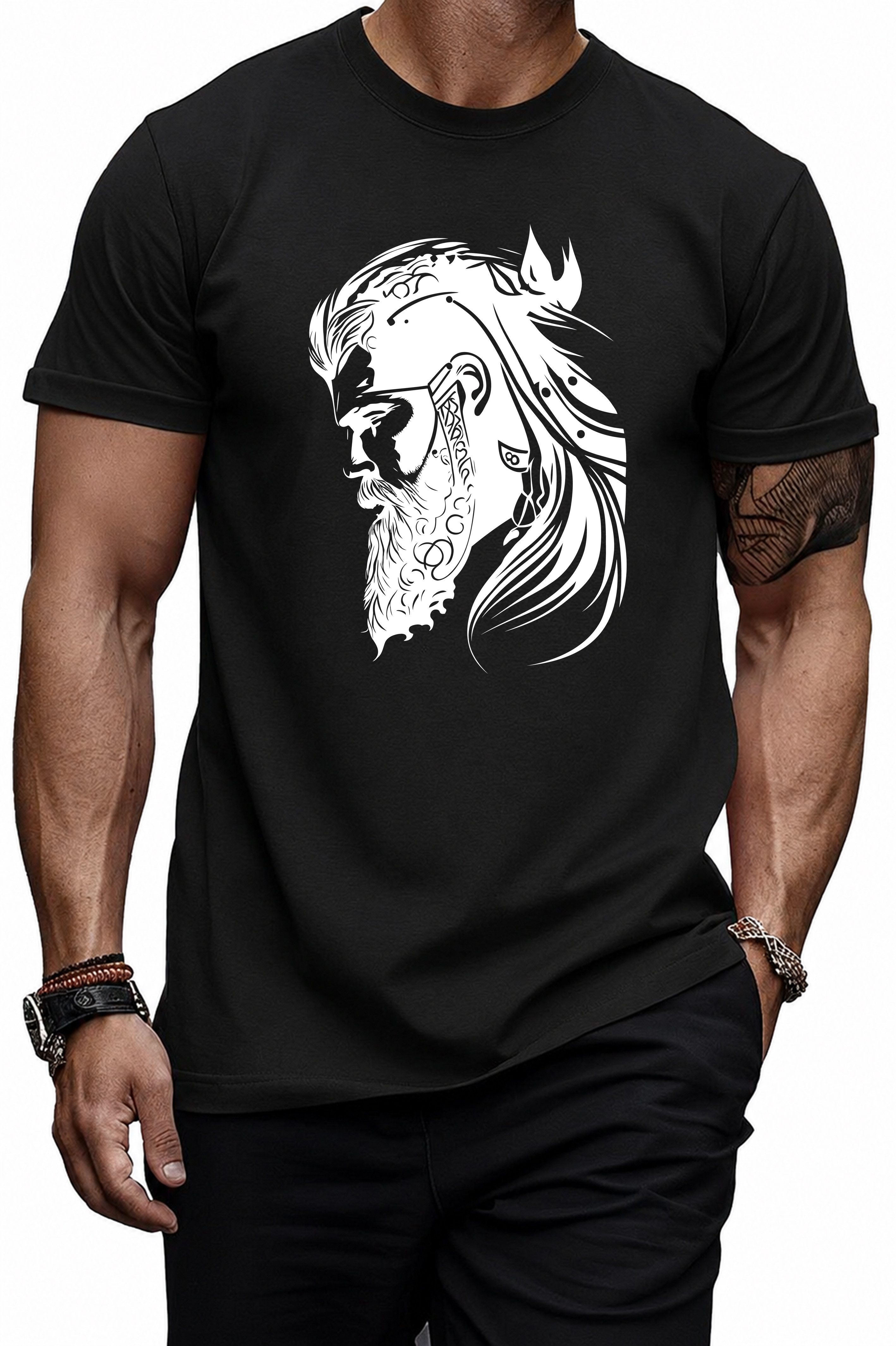Banco T-Shirt Banco Herren mit Nordischem Flair König der Bärte langer Bart