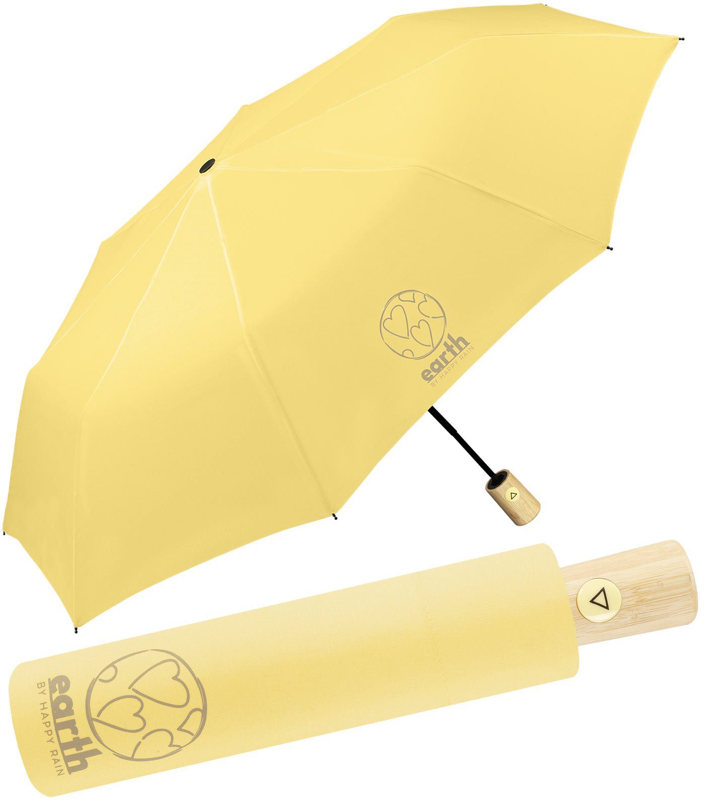 Taschenregenschirm Earth - nachhaltiger Schirm mit Auf-Automatik