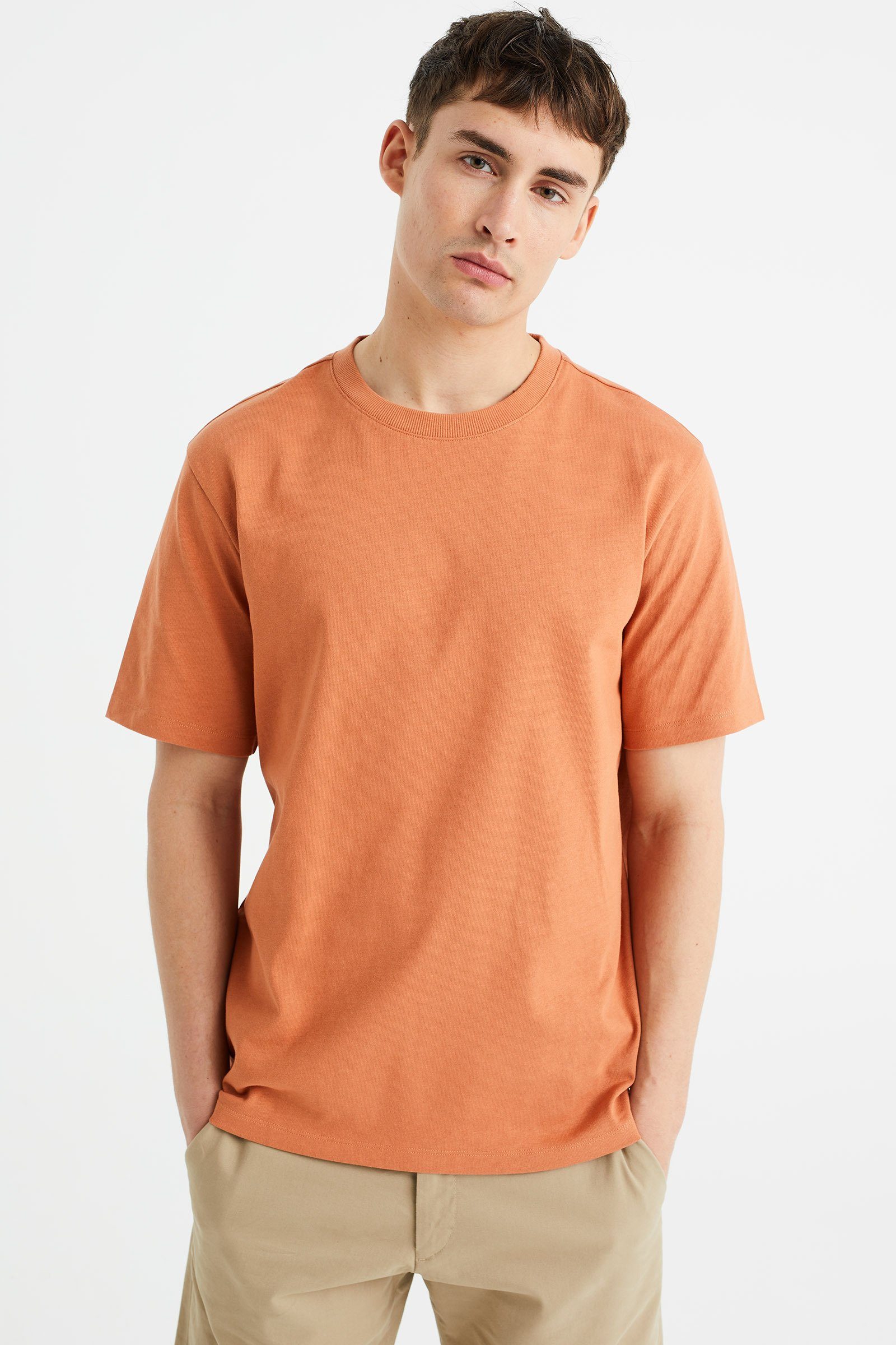 WE T-Shirt Fashion (1-tlg) Orange