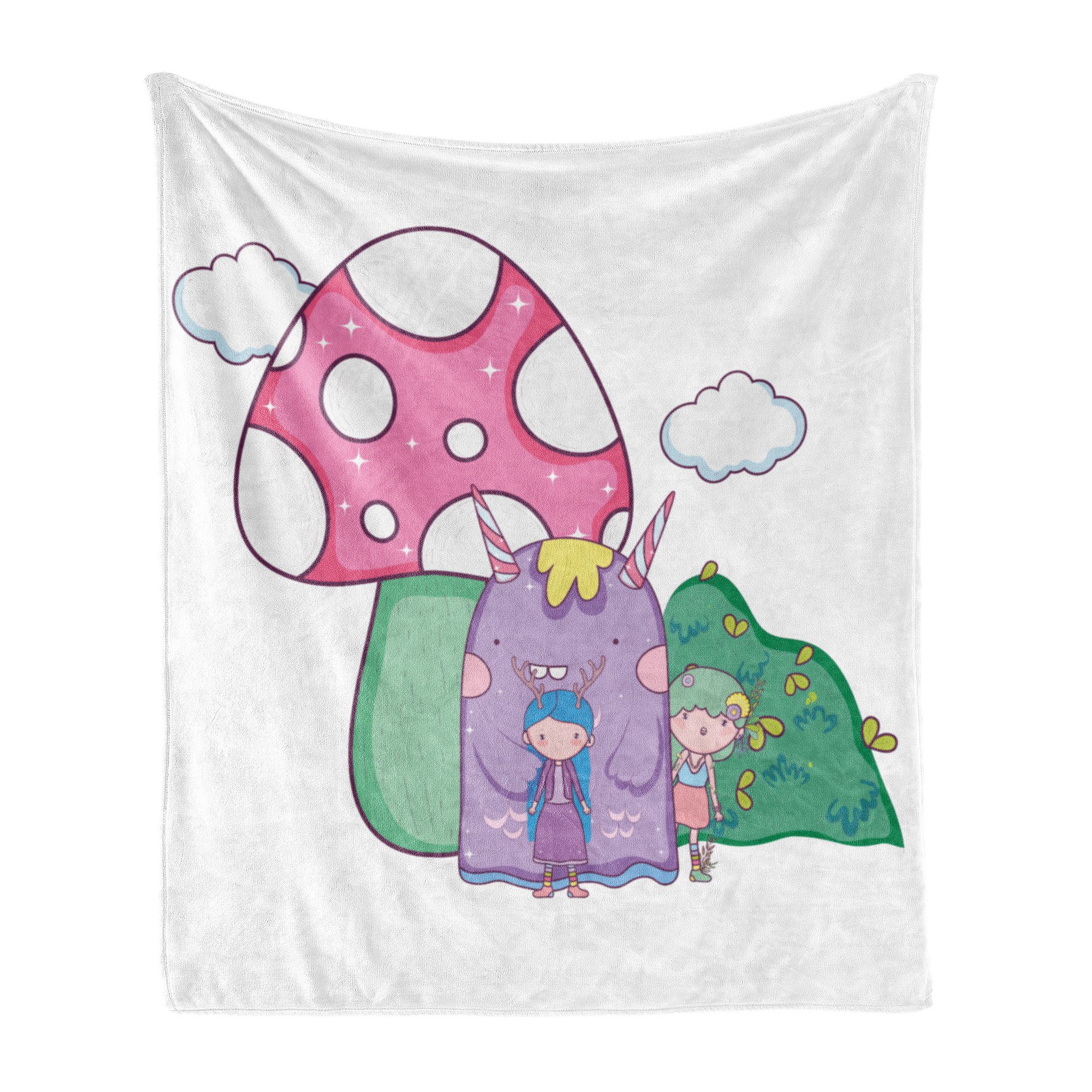 Wohndecke Gemütlicher Plüsch für den Innen- und Außenbereich, Abakuhaus, Ausländer Kleine Monster Youngsters