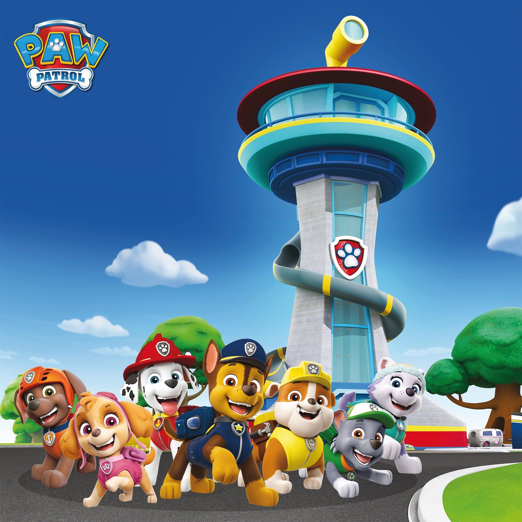 Bönninghoff Leinwandbild Wandbild PAW PATROL 35x35 cm – Leinwandbild Keilrahmen Deko modern, Filmfiguren (1 St), auf Keilrahmen gespannt