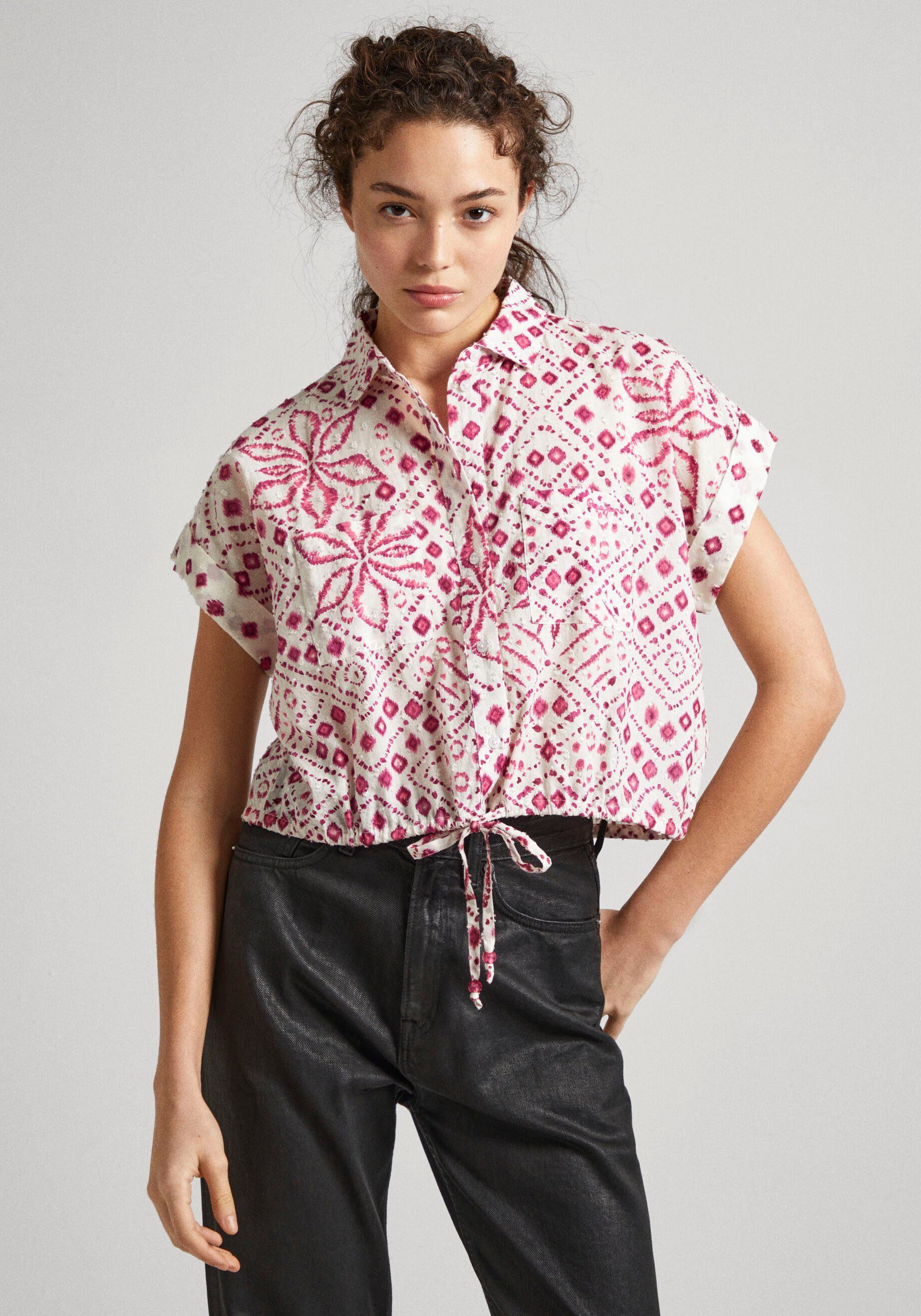 Pepe Jeans Kurzarmbluse DULCE in kastiger günstig online kaufen