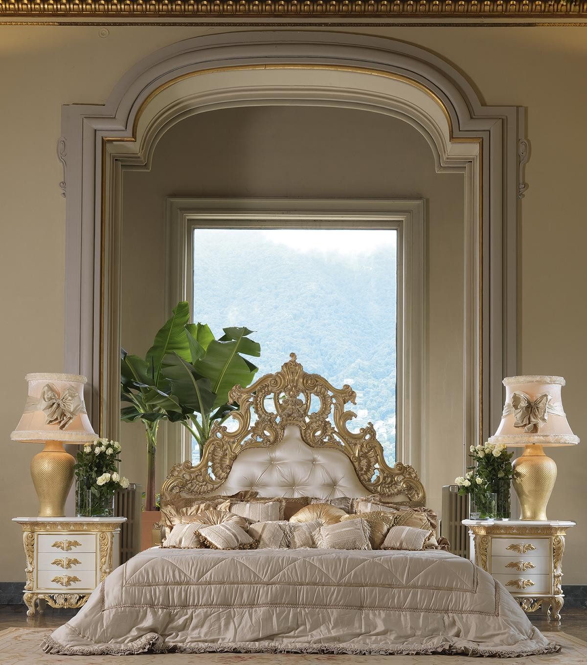 JVmoebel Bett kopfteil, Material für Hotelbett, weiße Holzfarbe, klassische (Bettkopfteil), Made in Europa