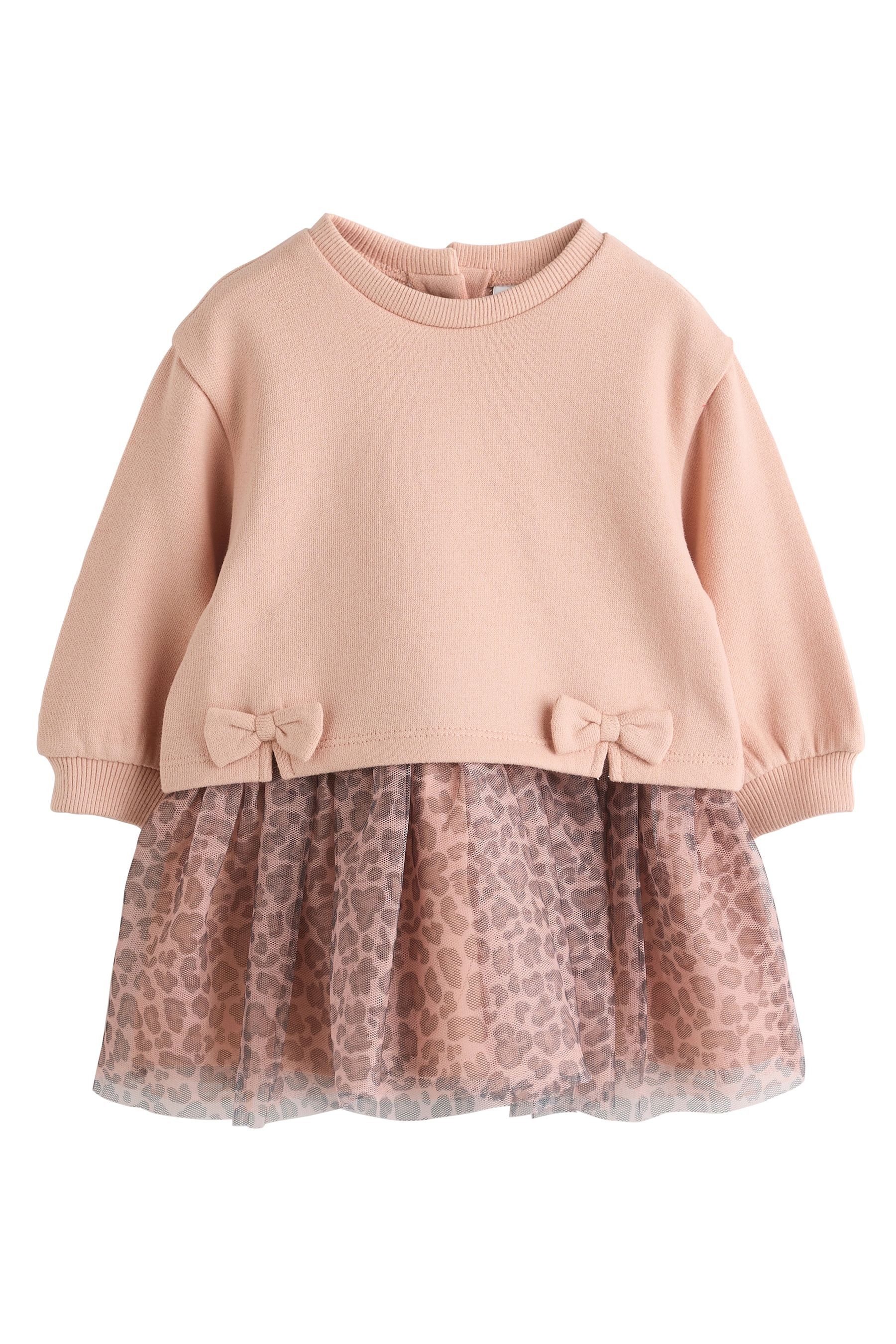 Next Strickkleid Glitzerndes Baby Meshkleid (1-tlg)