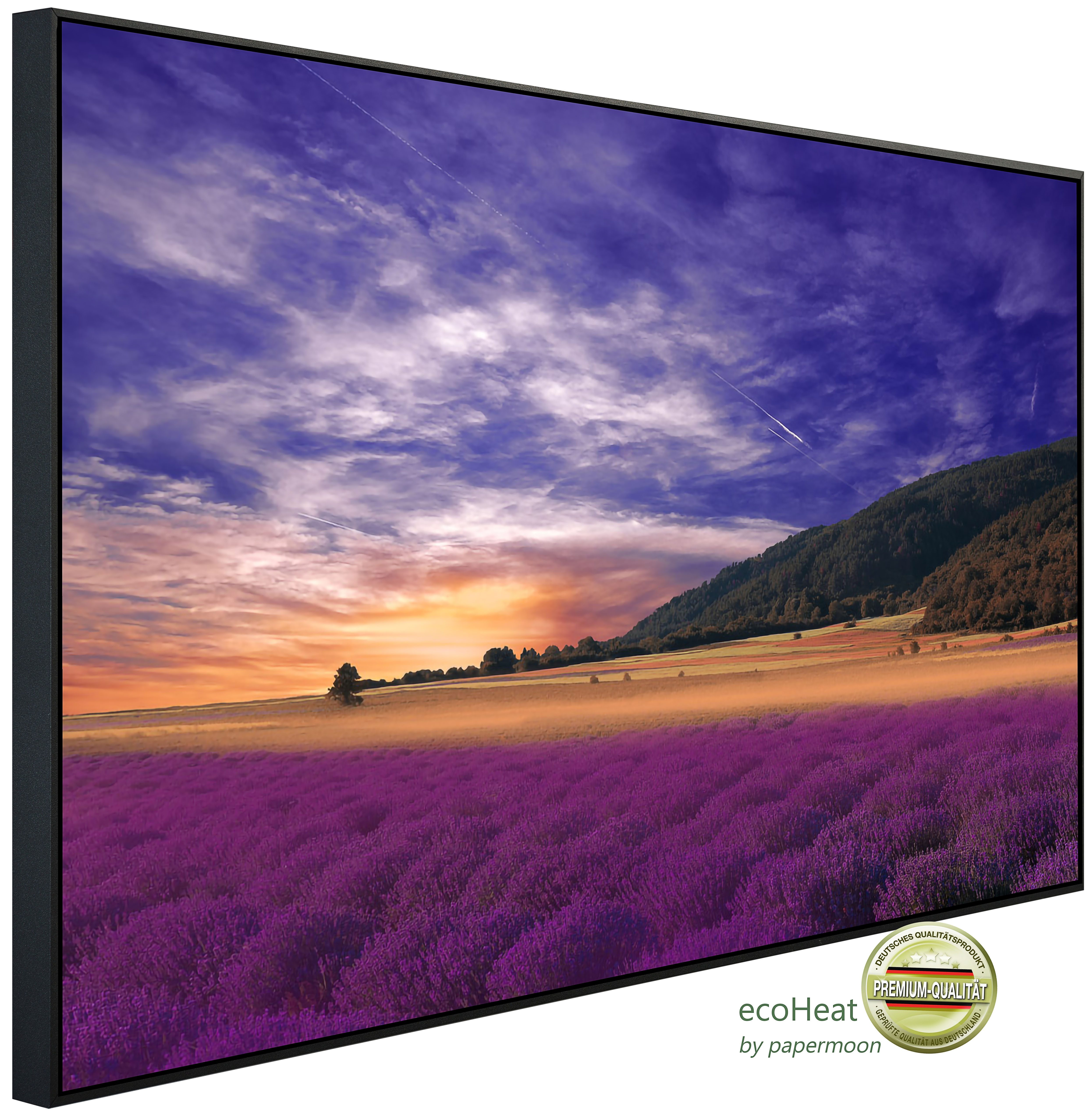 Papermoon Infrarotheizung INFRAROT-BILD-HEIZUNG, Lavendelfelder, TÜV-Rheinland/GS zertifiziert, angenehme Strahlungswärme