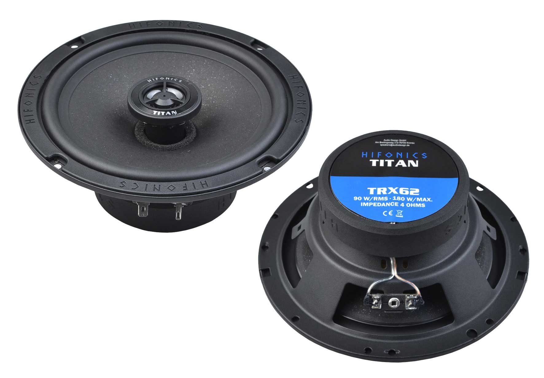 Hifonics Titan TRX62 16,5 cm (6.5) 2-Wege Koaxial-Lautsprecher Auto-Lautsprecher (90 W)