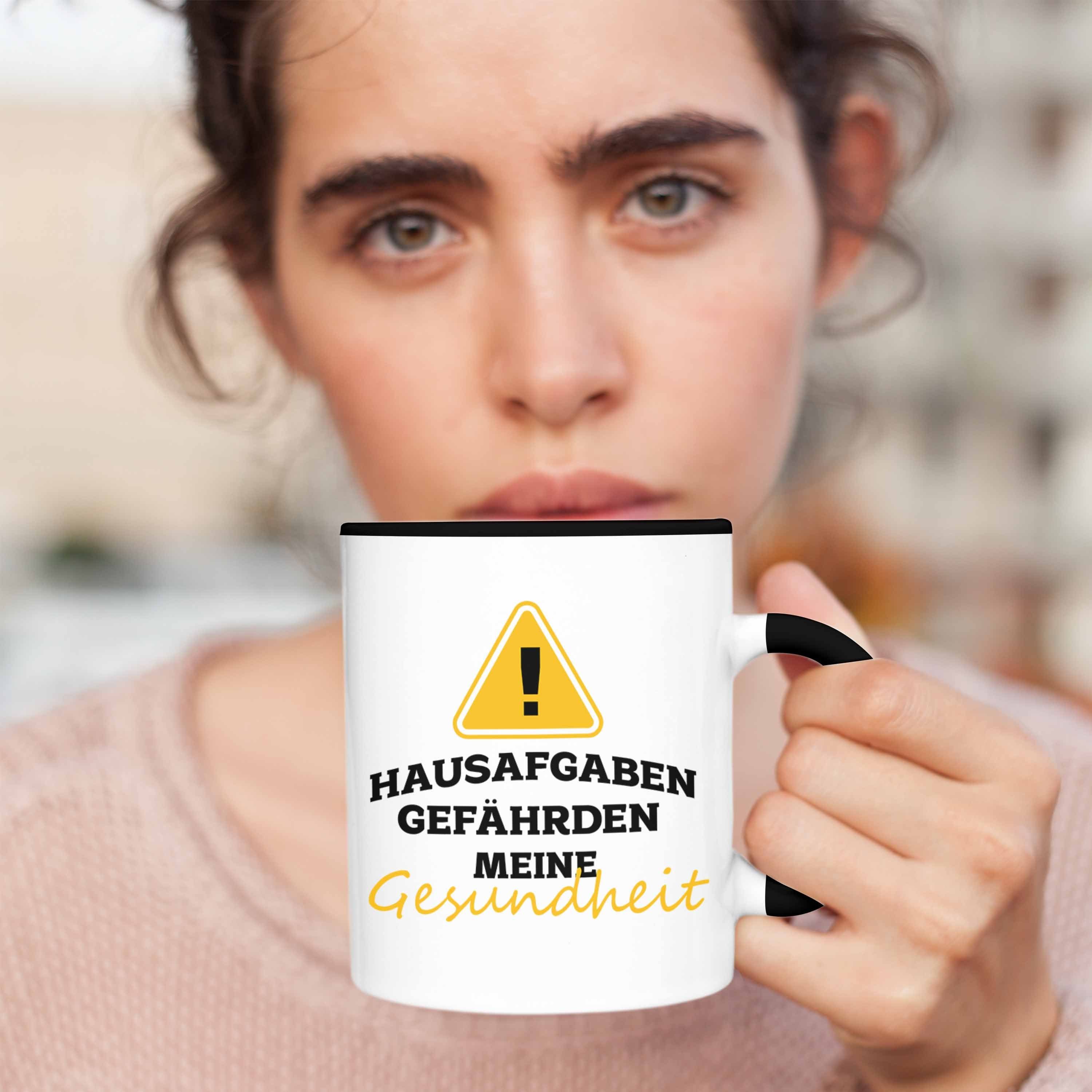 Gesundheit" "Hausaufgaben meine gefährden Lustige Tasse Tasse S Trendation Geschenk für Schwarz