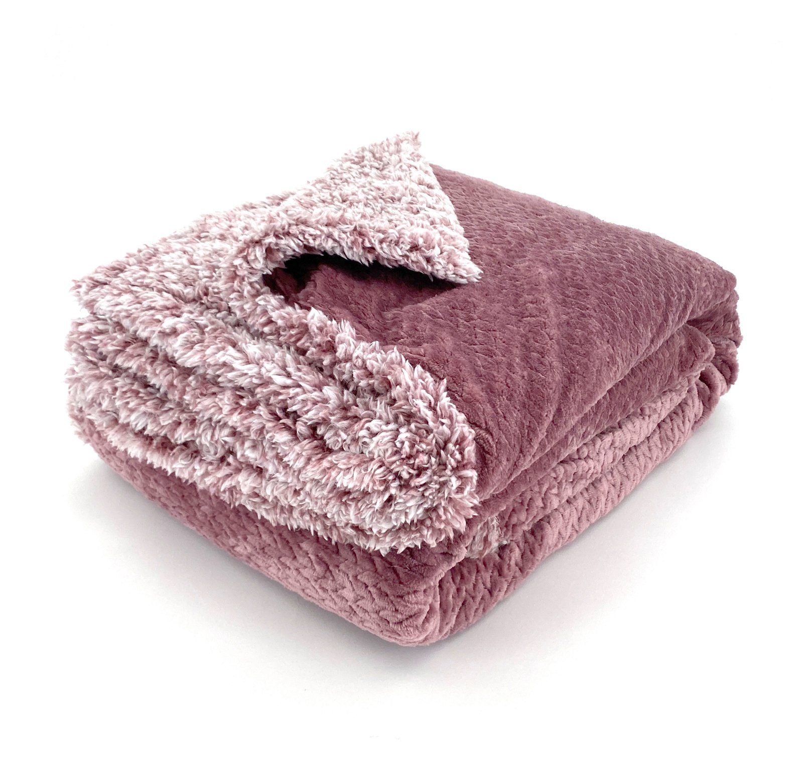 Wohndecke Flauschig warme Kuscheldecke Samt Jaquard günstig online kaufen