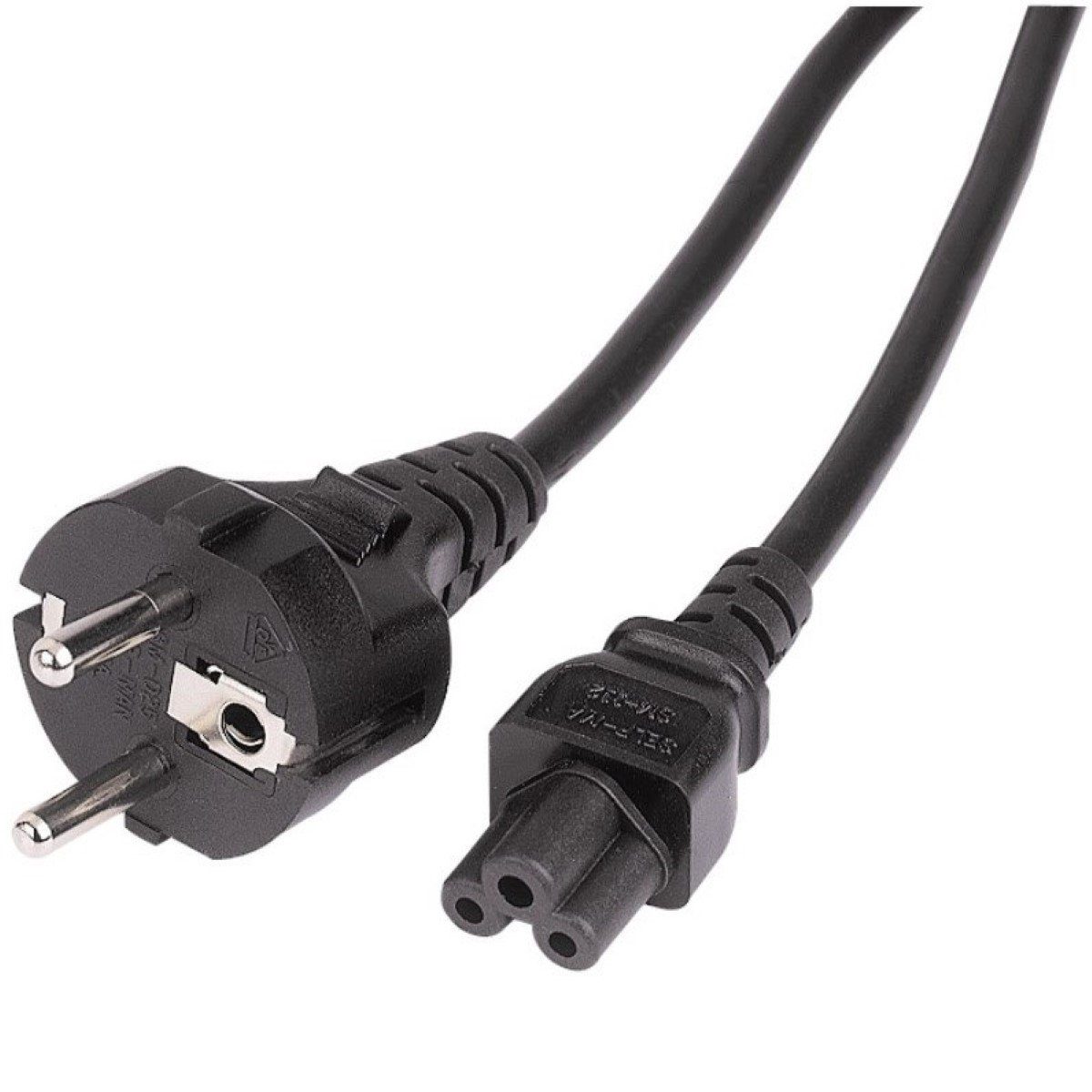 Hama Stromkabel C5 Netzkabel Laptop 3-polig Stromkabel, Schutzkontakt-Stecker, 3-Pol.-Kupplung, Micky Kabel Kleeblatt Maus Notebook Netzteil – Bild 2 von 3
