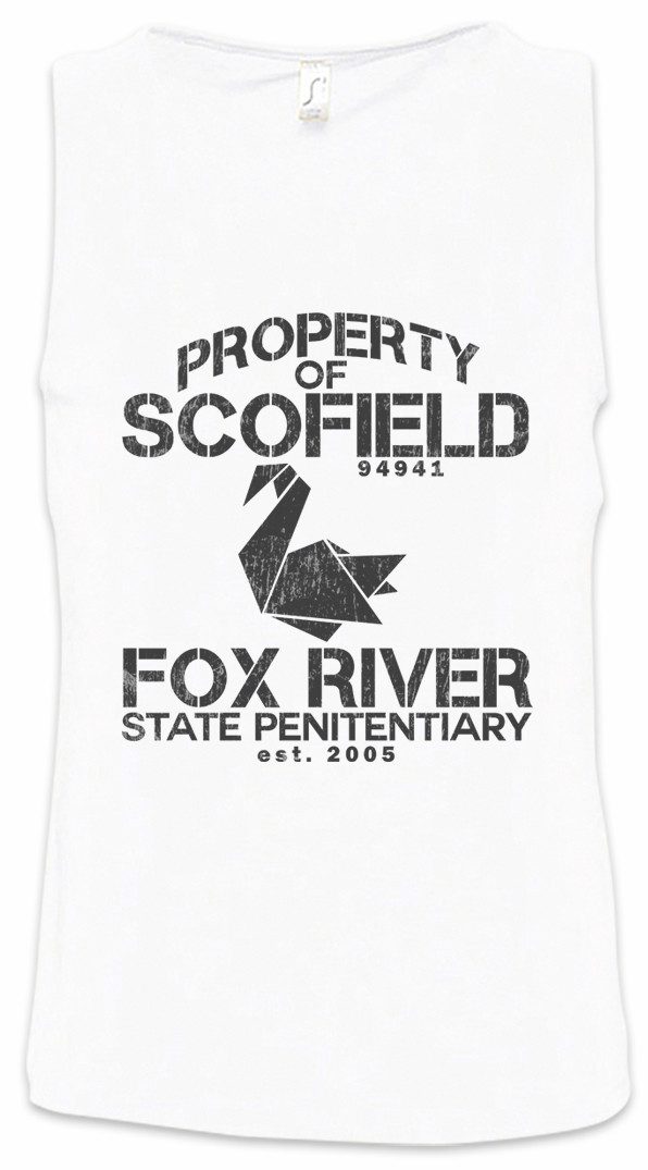 Tanktop Property Of Scofield Ärmelloses T-Shirt Prison Michael Logo Symbol