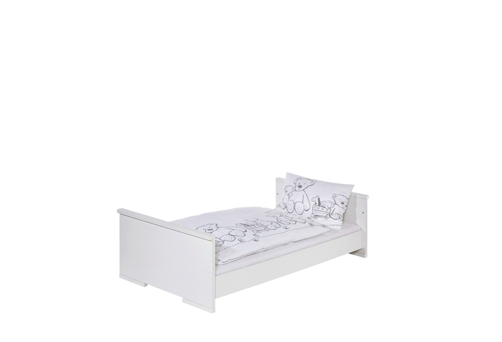 Schardt Babymöbel-Set Sparset 2-tlg Maxx White (Bett, Umbauseiten, Wickelkommode), (Spar-Set, Konbi-Kinderbett, Umbauseiten, Wickelkommode mit Wickelaufsatz), Wickelhöhe 92 cm