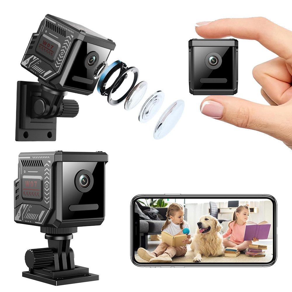 Toomoke Überwachungskamera Mini Kamera,1080p HD,IR-Nachtsicht,WiFi Wireless,Alarme (Überwachungskamera innen,Lange Standby WiFi Kamera, 1-tlg.,Intelligente Erkennung, Bewegungserkennung & Cloud-Speicher, Live Übertragung Handy APP,für Startseite Büro Sicherheit)