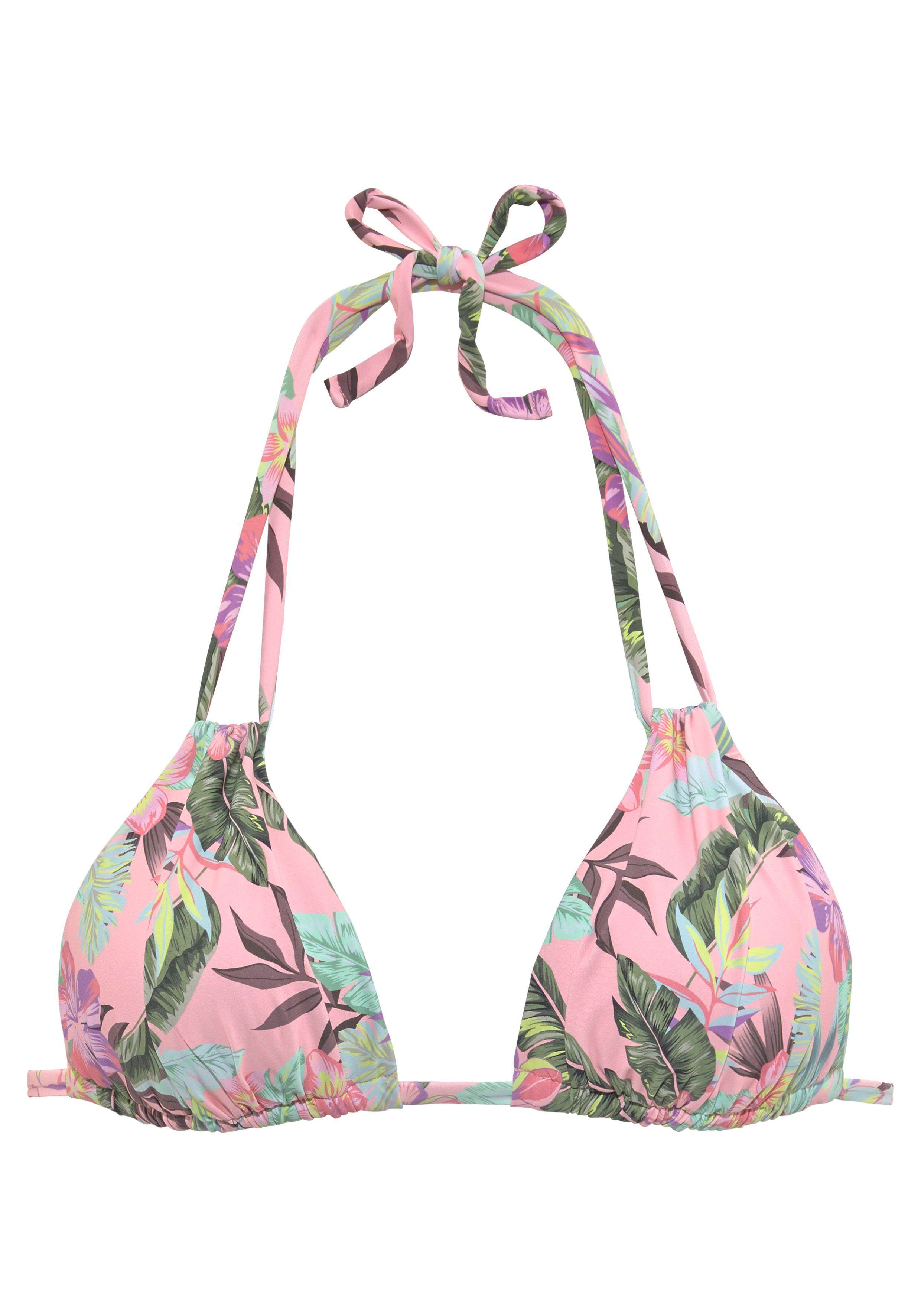 s.Oliver Triangel-Bikini-Top Azalea, im tropischen Druck günstig online kaufen