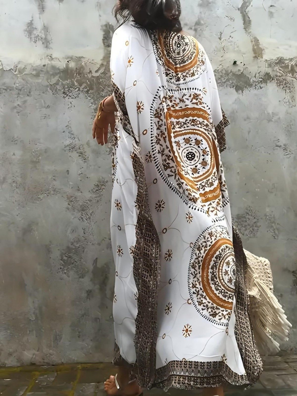 RWEUOQ Strandkleid Boho Strandkaftan aus 100 % günstig online kaufen
