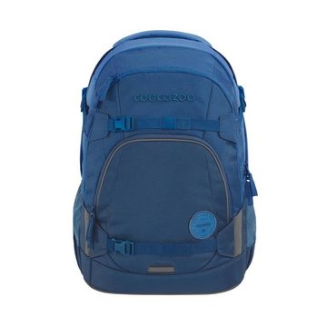 coocazoo Schulranzen Schulrucksack-Set MATE All Blue 2-teilig (Rucksack + Mäppchen), ergonomisch, reflektiert, Körpergröße: 135 - 180 cm