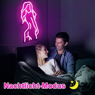 yozhiqu LED Dekolicht Sexy Schönheit Modellierung leuchtenden Licht Bord, LED-Neonlicht, USB-betrieben,flexible Aufhängung,energiesparend,einstellbares Licht