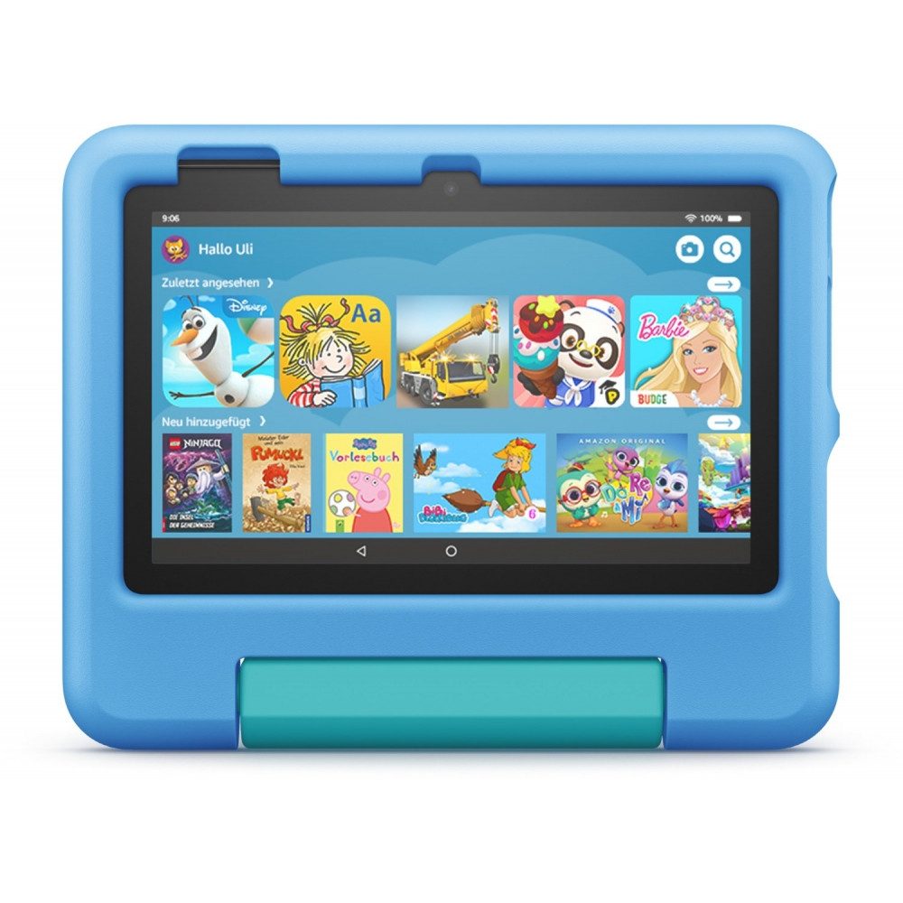 Amazon Amazon Fire 7 Kids Edition Tablet schwarz/blau für Kinder. Tablet (7 Zoll", 16 GB, Android Betriebssystem, Eingebaute Frontkamera)
