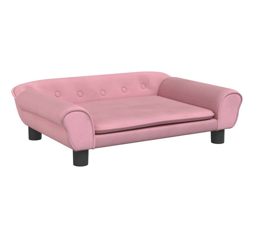 Thumbnail - vidaXL Tierbett, Hundebett Rosa 70x48x22 cm Samt