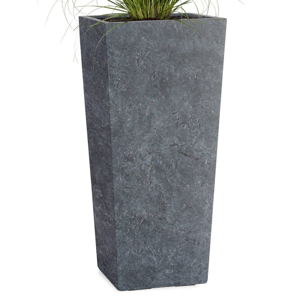 Pflanzwerk® Pflanzkübel CONIC Premium Blumenkübel Pflanzsäule Fiberglas mit Lotus-Effekt, Fiberglas - Handgefertigt - Rechteckig - Frostbeständig