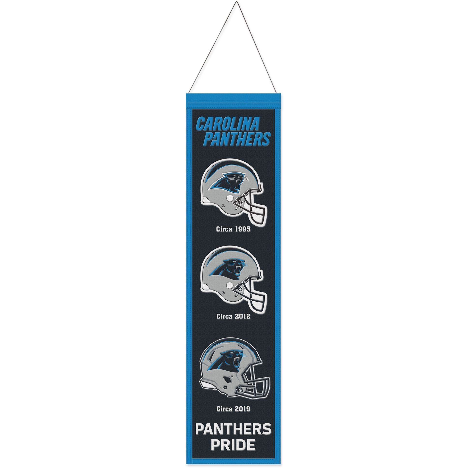 WinCraft Wanddekoobjekt NFL Teams Banner Carolina EVOLUTION 80x20cm Wool Panthers